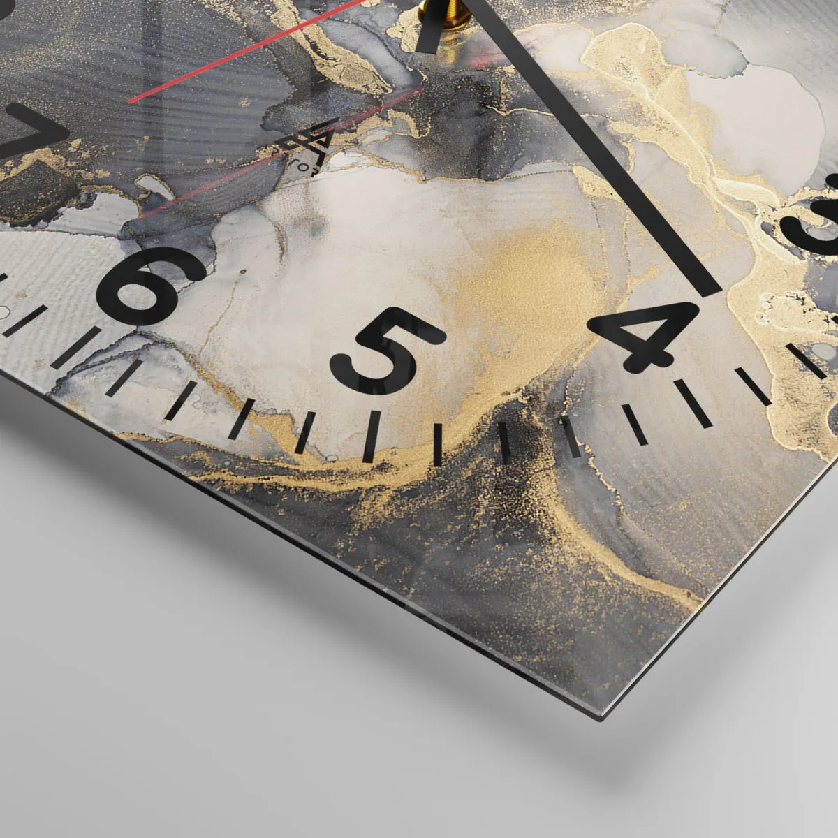 Relógio de parede - Relógio em vidro - A vida da pedra - 40x40 cm