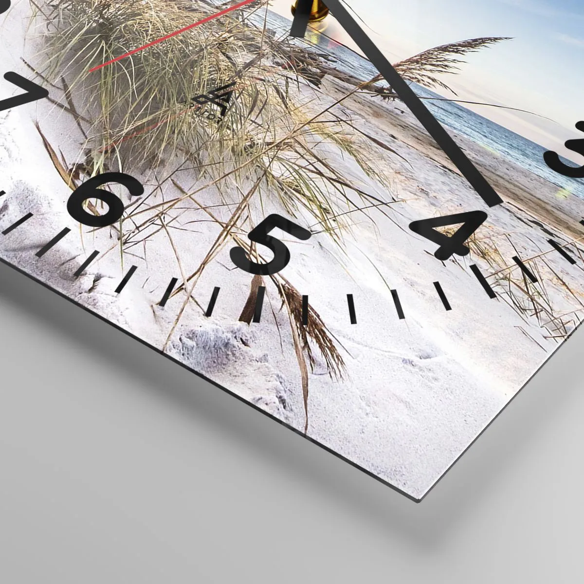 Relógio de parede - Relógio em vidro - Vento do mar - 30x30 cm