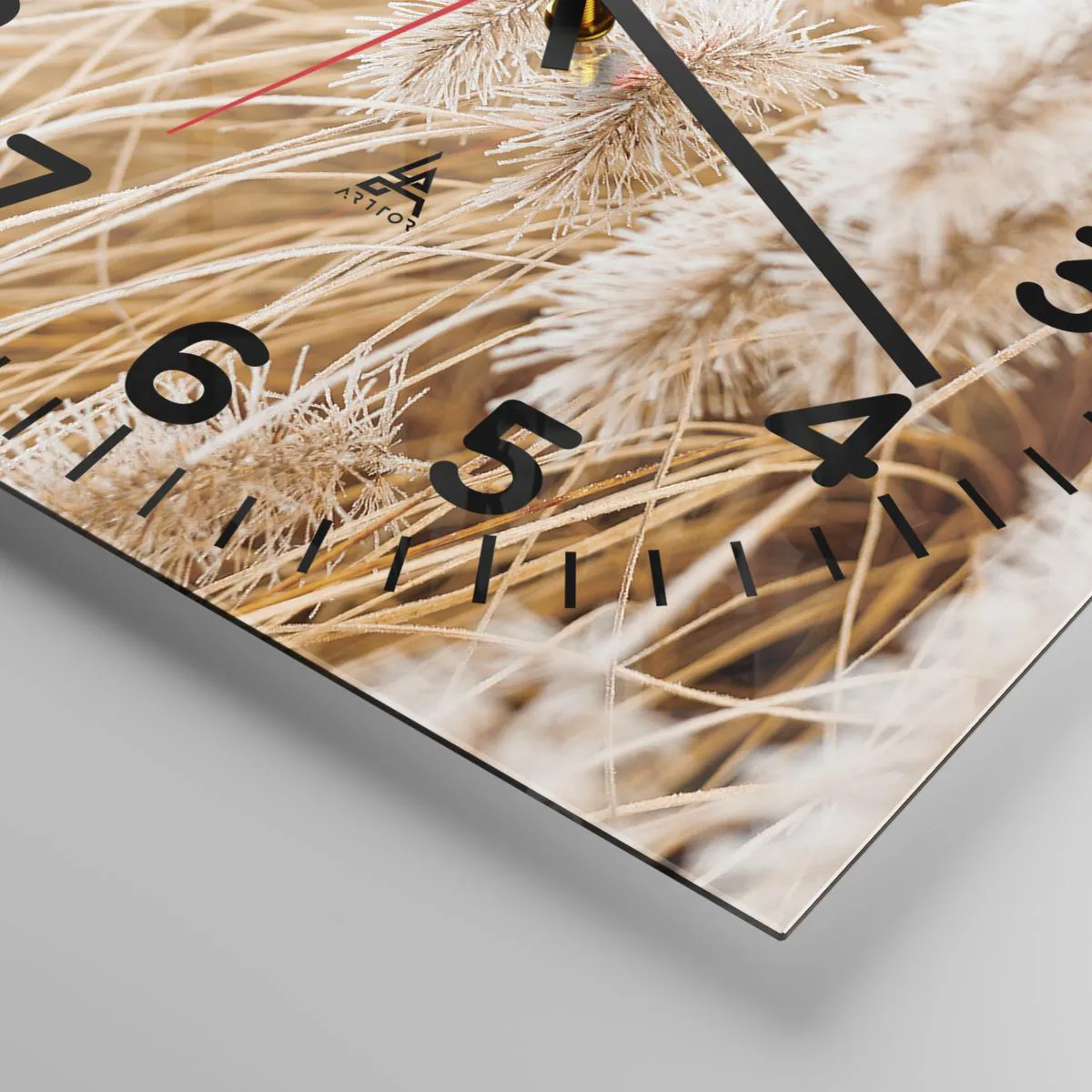 Vægur, Uret - Gyldent susen af græsser - 40x40 cm