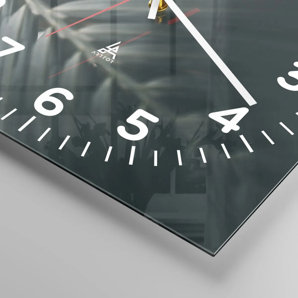 Ceas de perete - Ceas pe sticlă - Precizia naturii - 30x30 cm