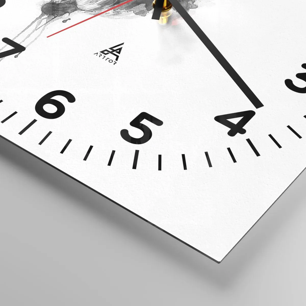 Wall clock - Clock on glass - What Does a Girl Dream about? - 30x30 cm