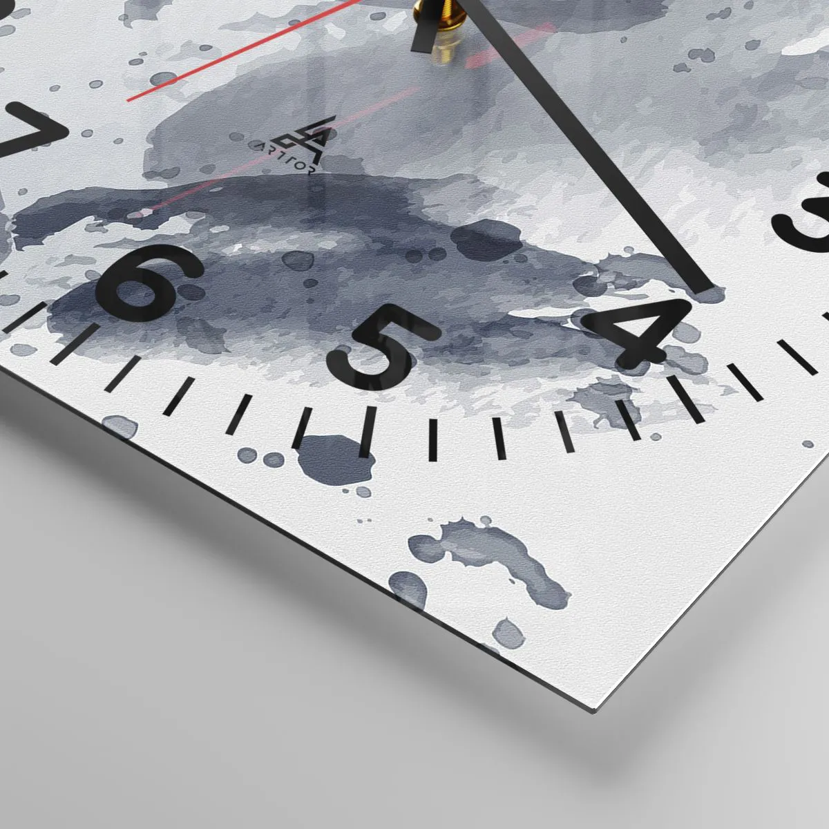 Horloge murale - Pendule murale - Étude de la nature de l'eau - 30x30 cm