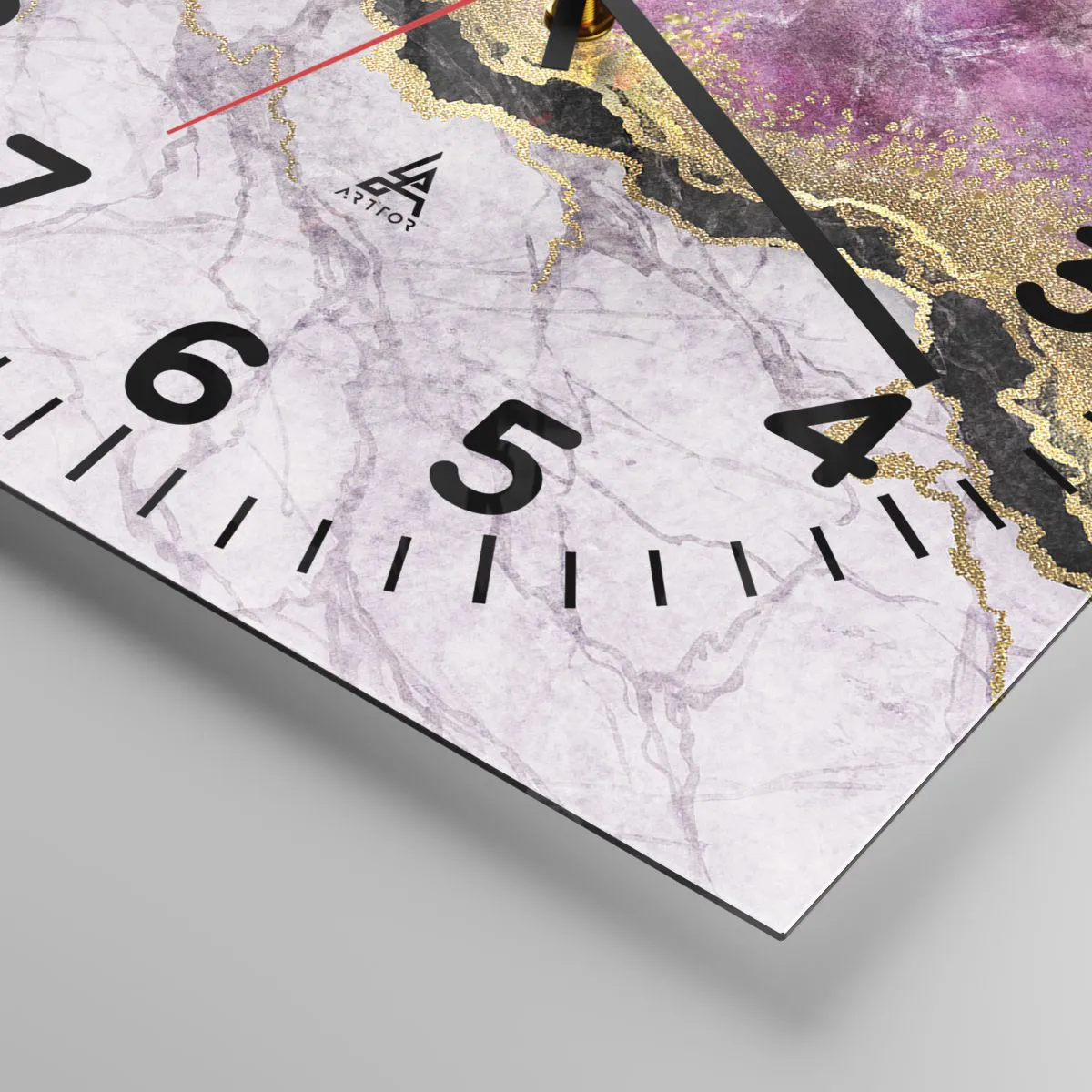 Reloj de pared - Reloj de vidrio - En la frontera - 30x30 cm