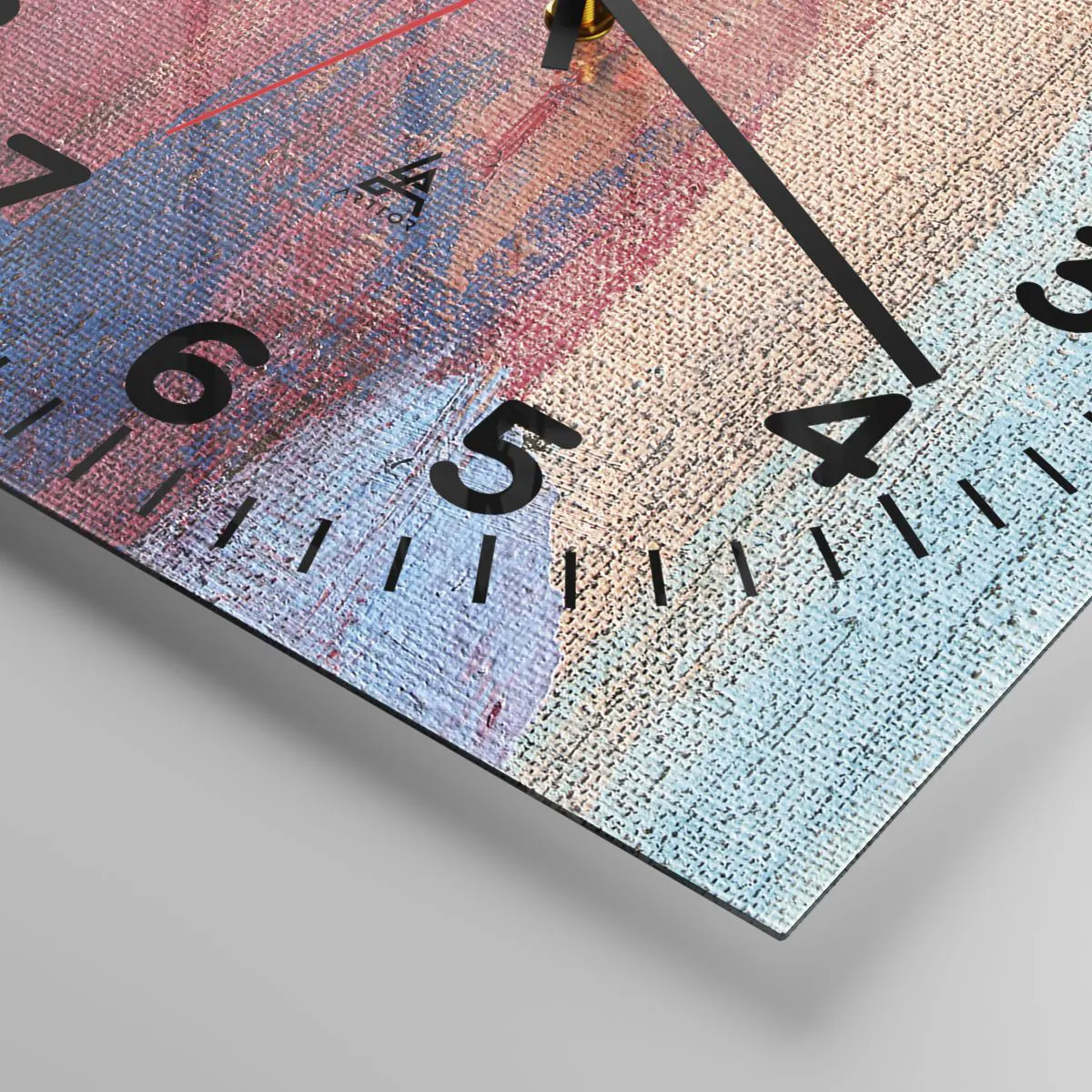 Wanduhr - Glasuhr - Renne den Regenbogen hinunter - 30x30 cm