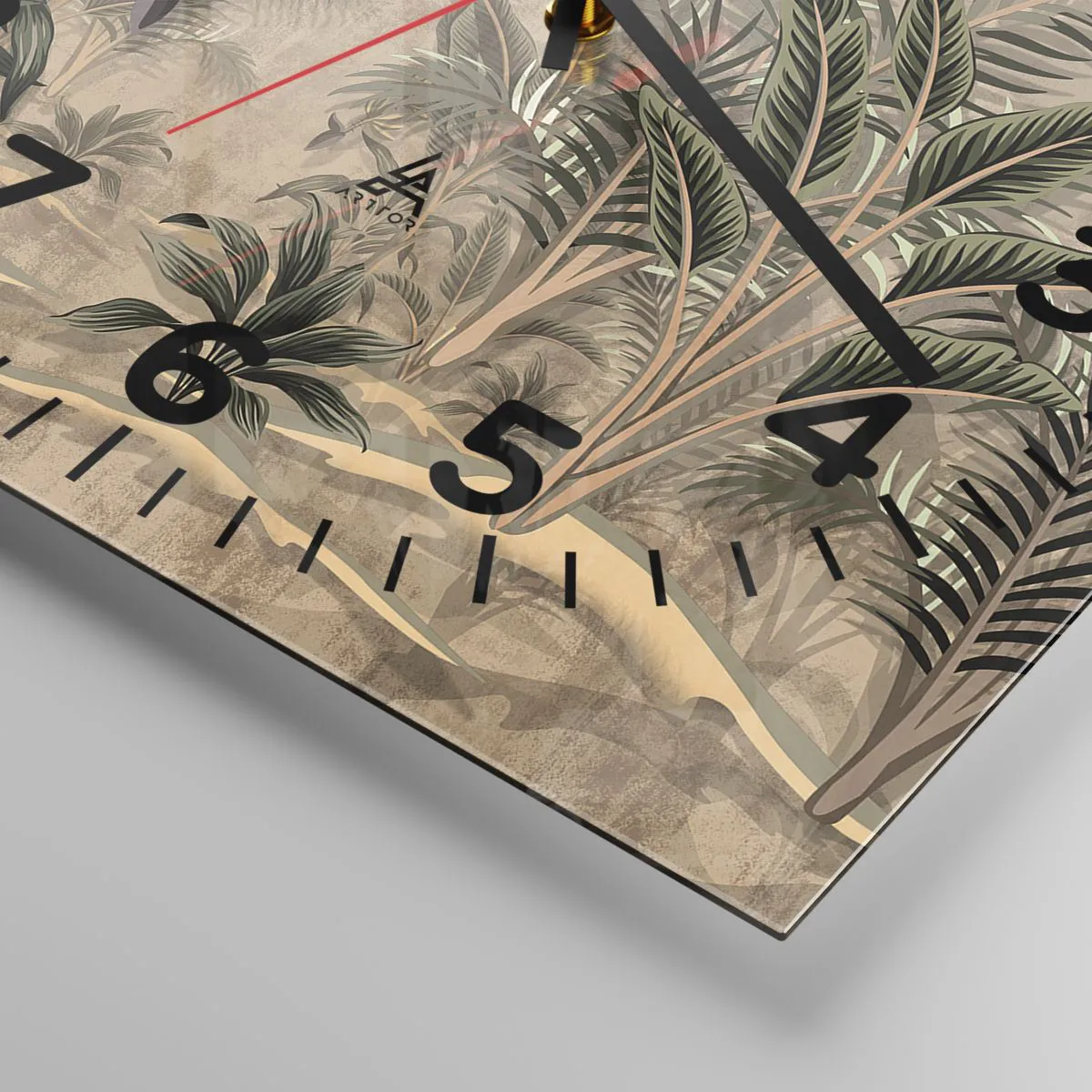 Wandklok - Klok - Een gravure in koloniale stijl - 40x40 cm