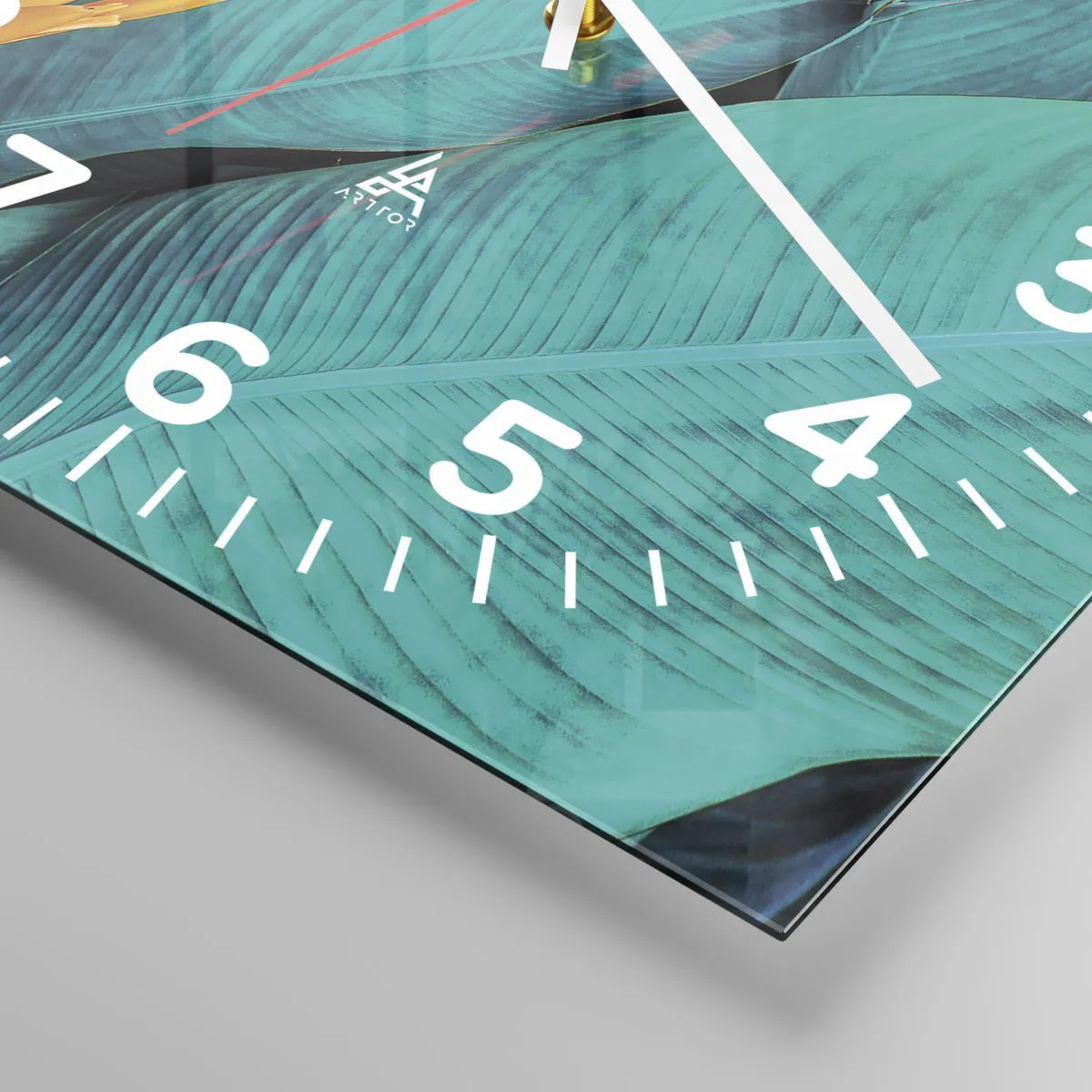 Väggklocka - Klocka på glas - Edens blomma - 30x30 cm