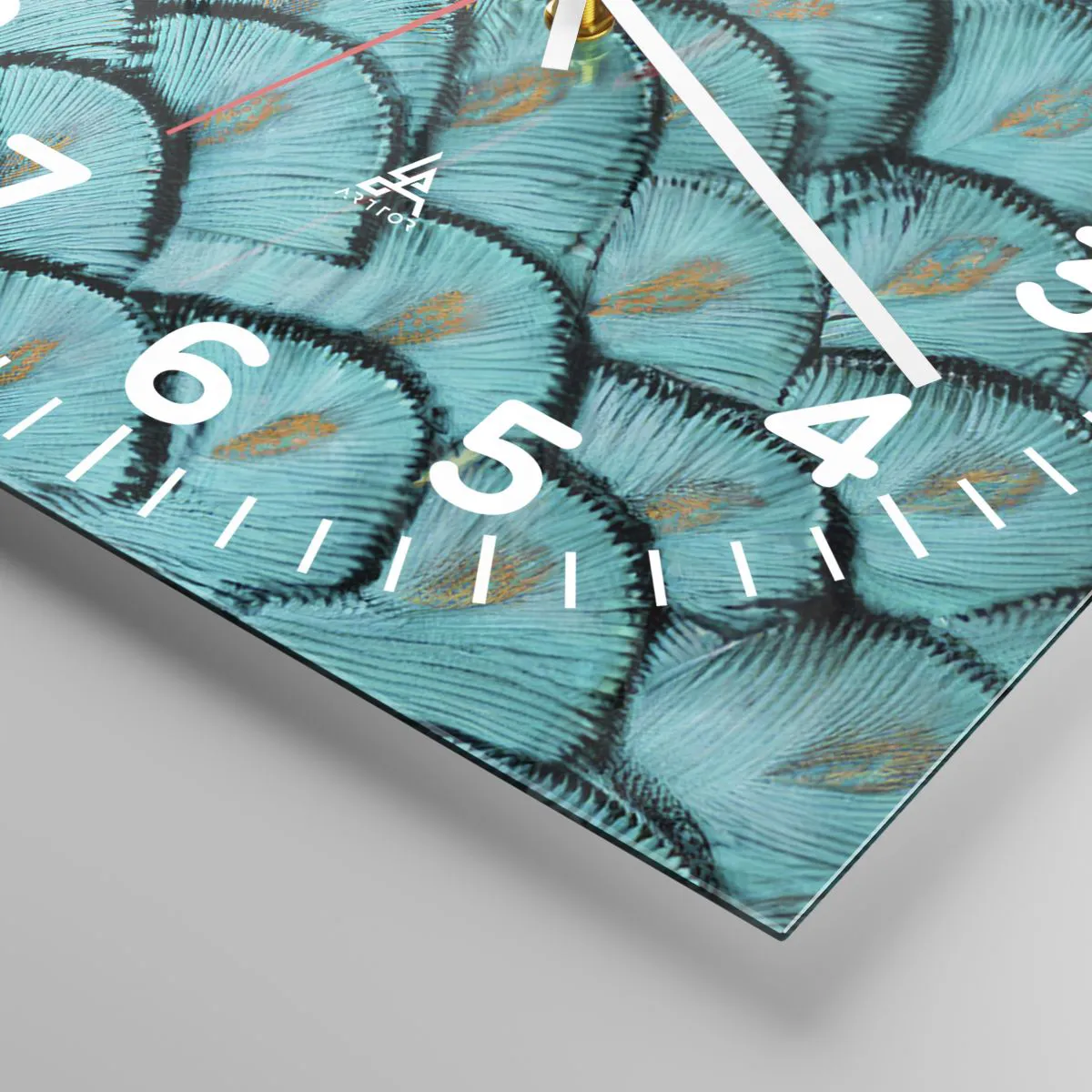 Relógio de parede - Relógio em vidro - A grande gala de penas - 30x30 cm