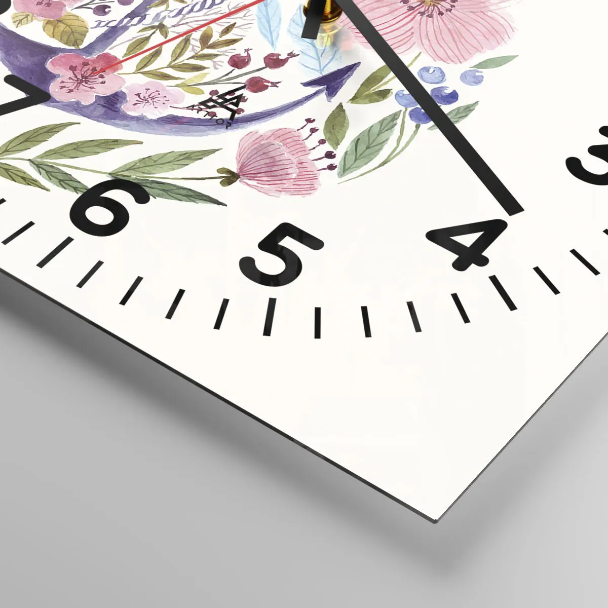 Wanduhr - Glasuhr - Guter Traum eines Seemanns - 40x40 cm