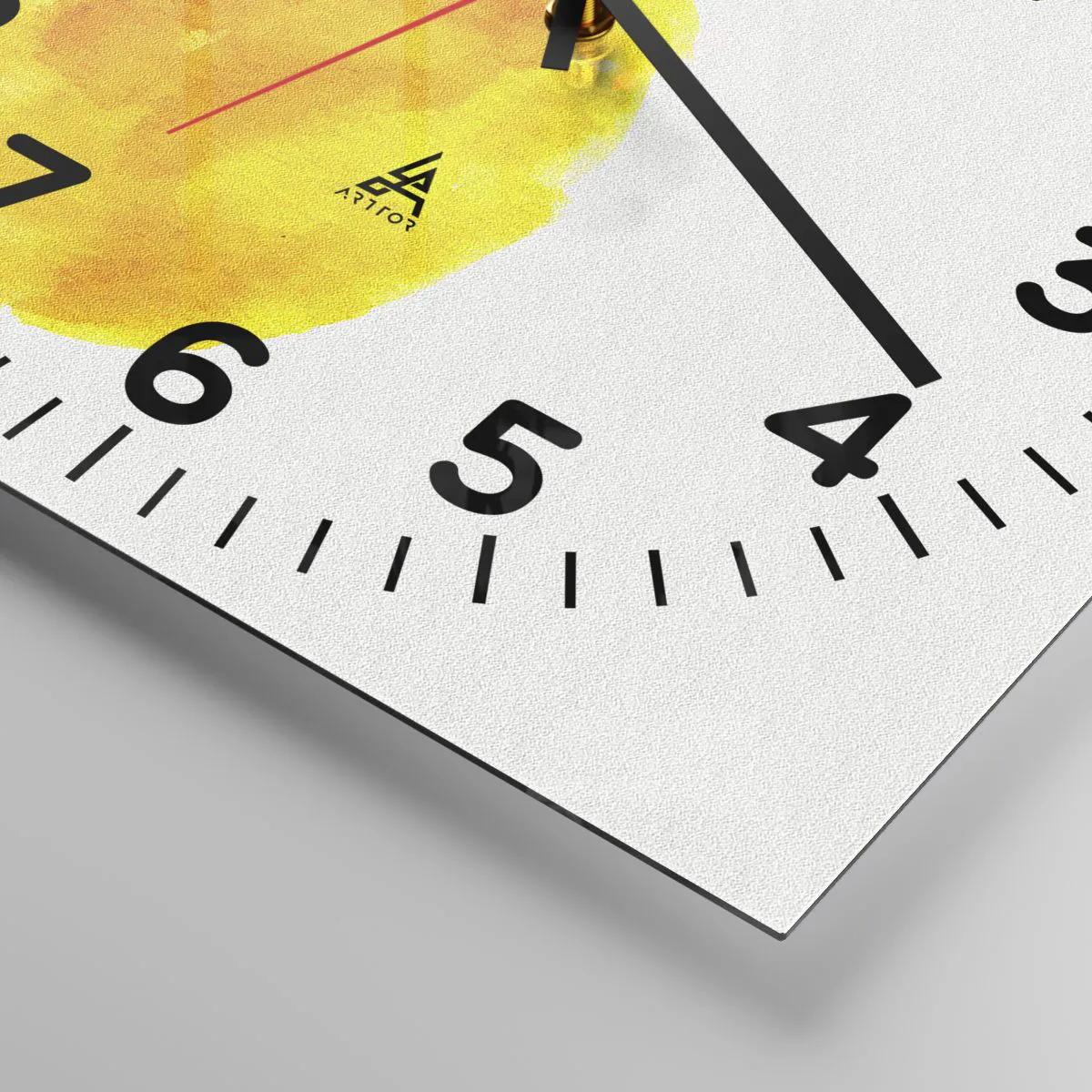 Ceas de perete - Ceas pe sticlă - Cum să simțiți gustul soarelui - 30x30 cm