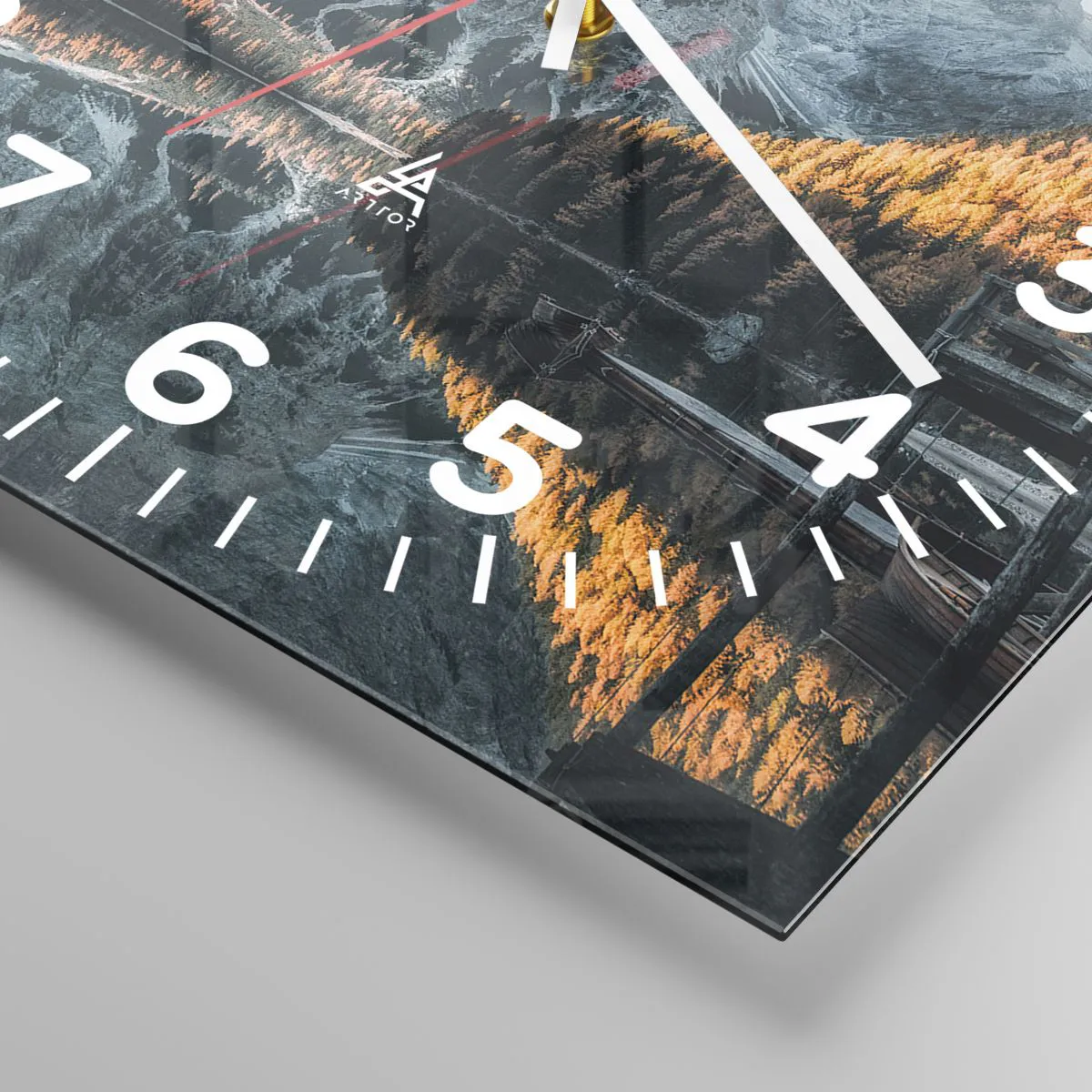 Orologio da parete - Orologio in Vetro - Paesaggio allo specchio - 30x30 cm