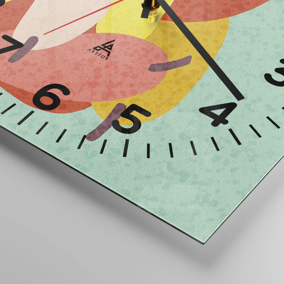 Relógio de parede - Relógio em vidro - Experimente o sol de verão - 40x40 cm