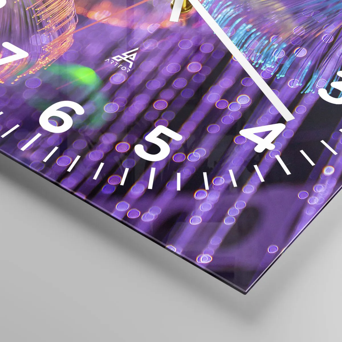 Horloge murale - Pendule murale - Fontaine lumineuse - 30x30 cm