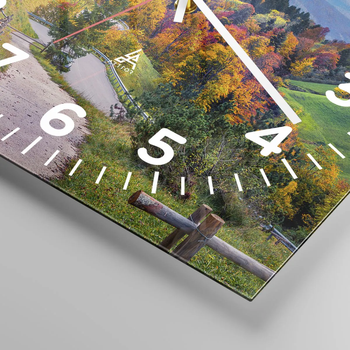 Reloj de pared - Reloj de vidrio - Paisaje como una pintura - 40x40 cm