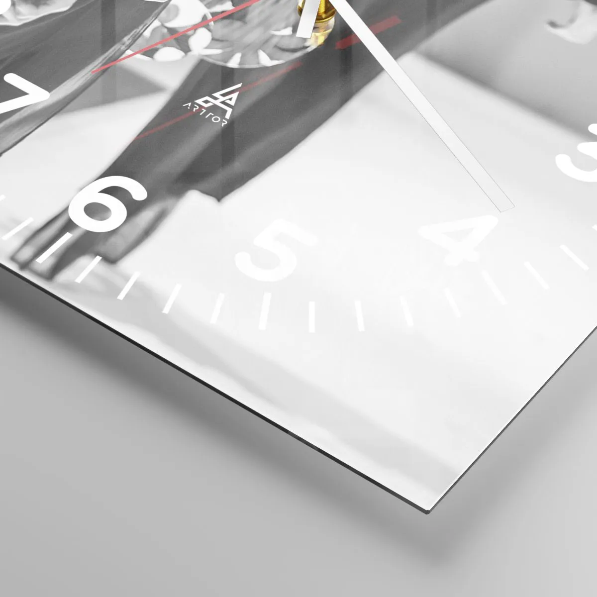 Reloj de pared - Reloj de vidrio - Un desfile con estilo - 40x40 cm