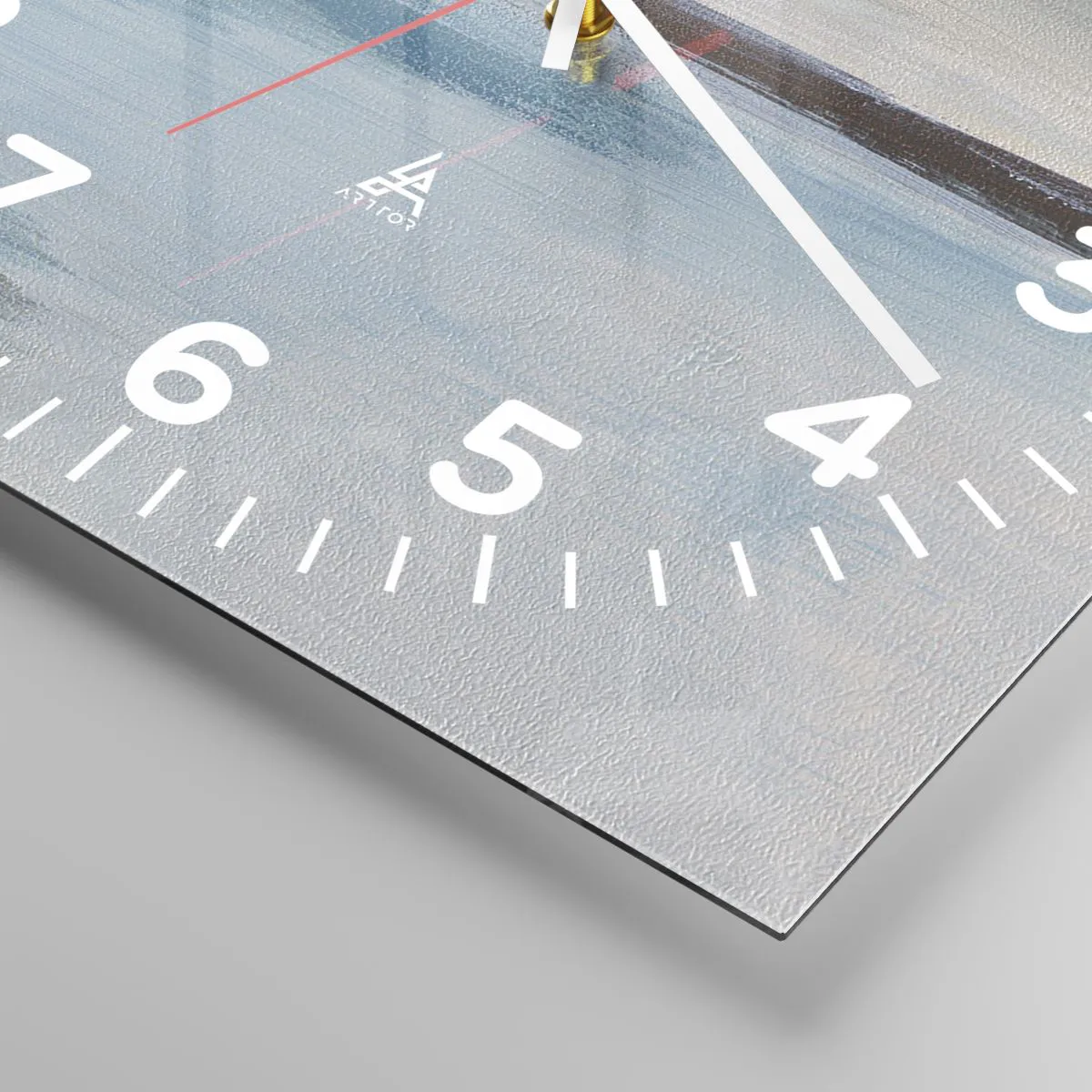 Reloj de pared - Reloj de vidrio - Paisaje horizontal - 40x40 cm