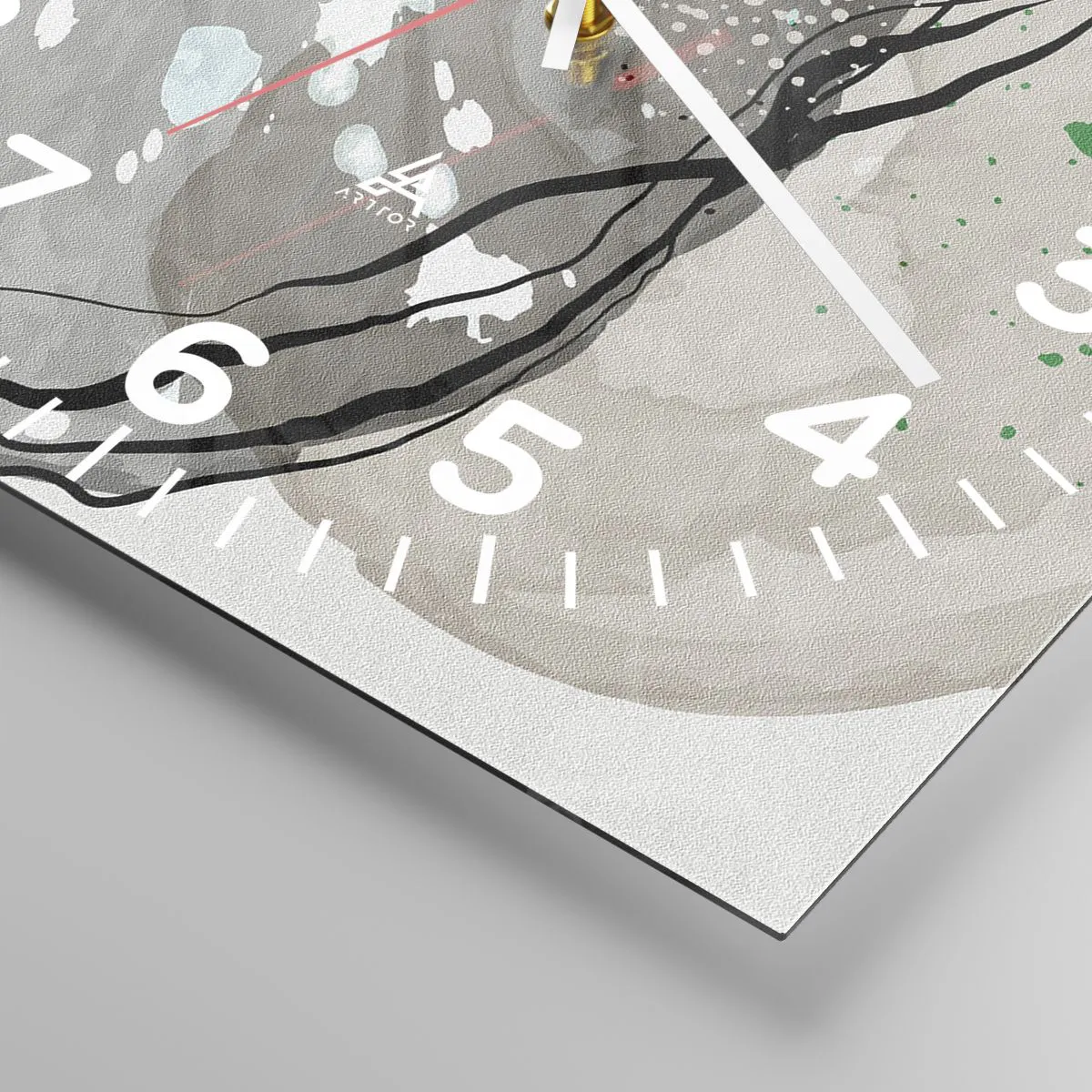 Falióra, Óra - Organikus kompozíció - 30x30 cm