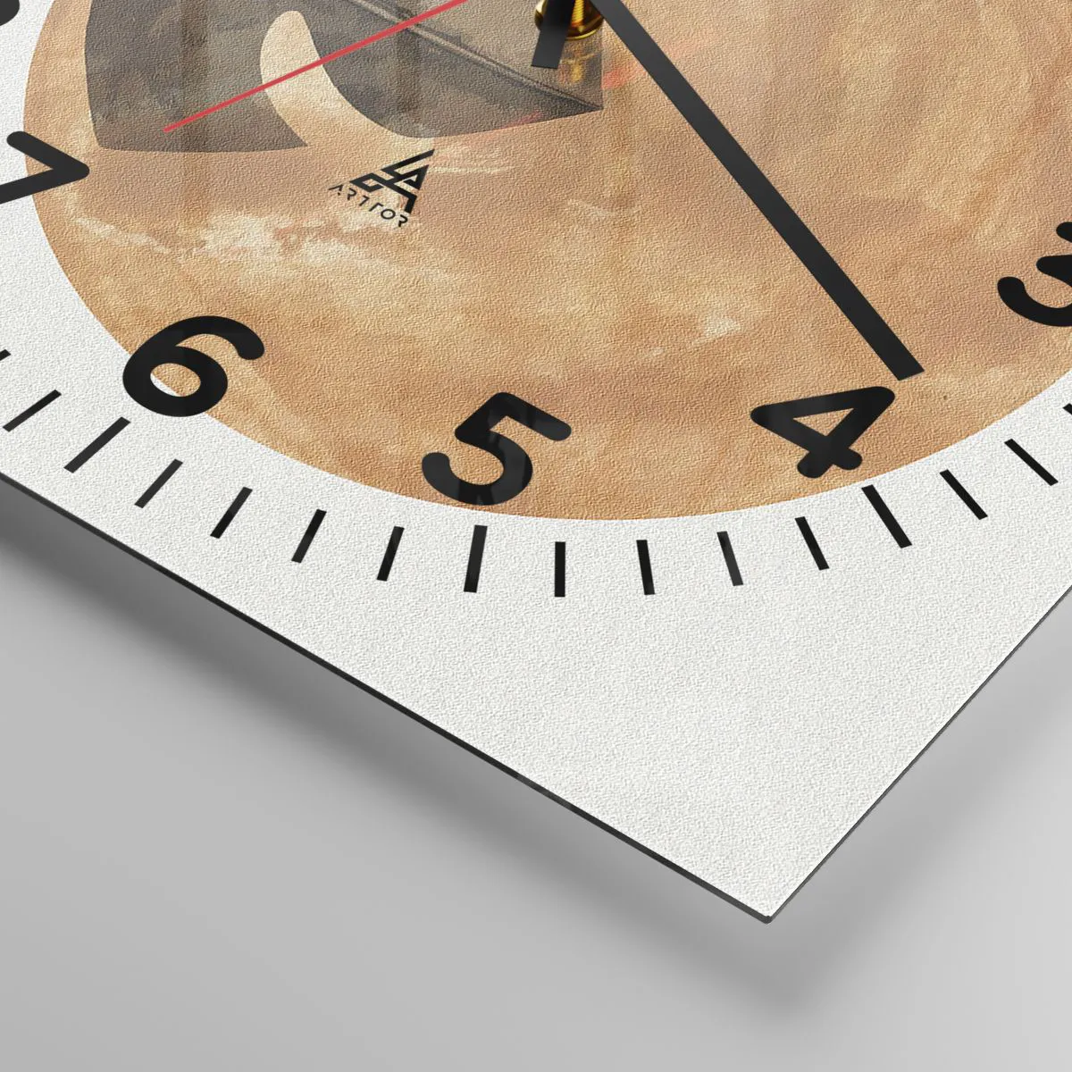 Ceas de perete - Ceas pe sticlă - Doar soarele - 30x30 cm