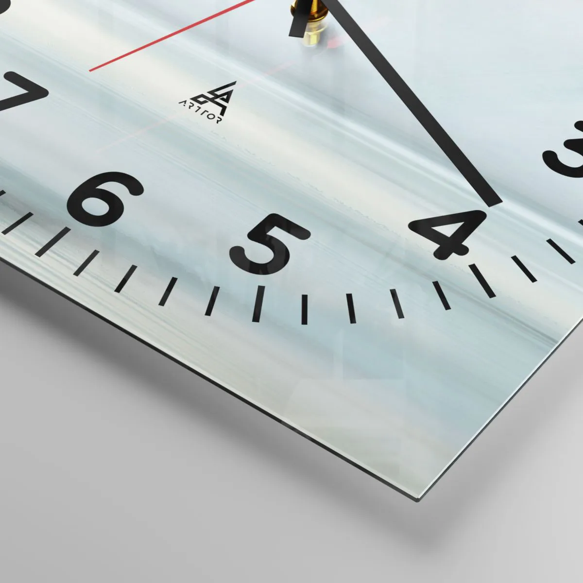 Ceas de perete - Ceas pe sticlă - Liniște până la orizont - 30x30 cm