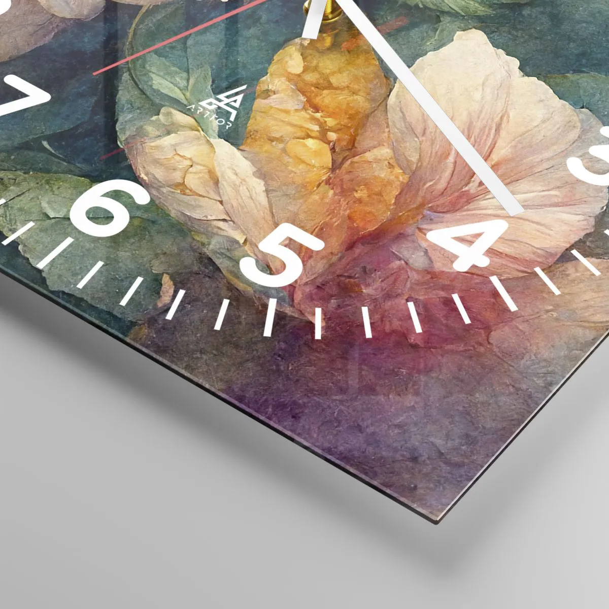 Relógio de parede - Relógio em vidro - Apenas sutileza - 30x30 cm