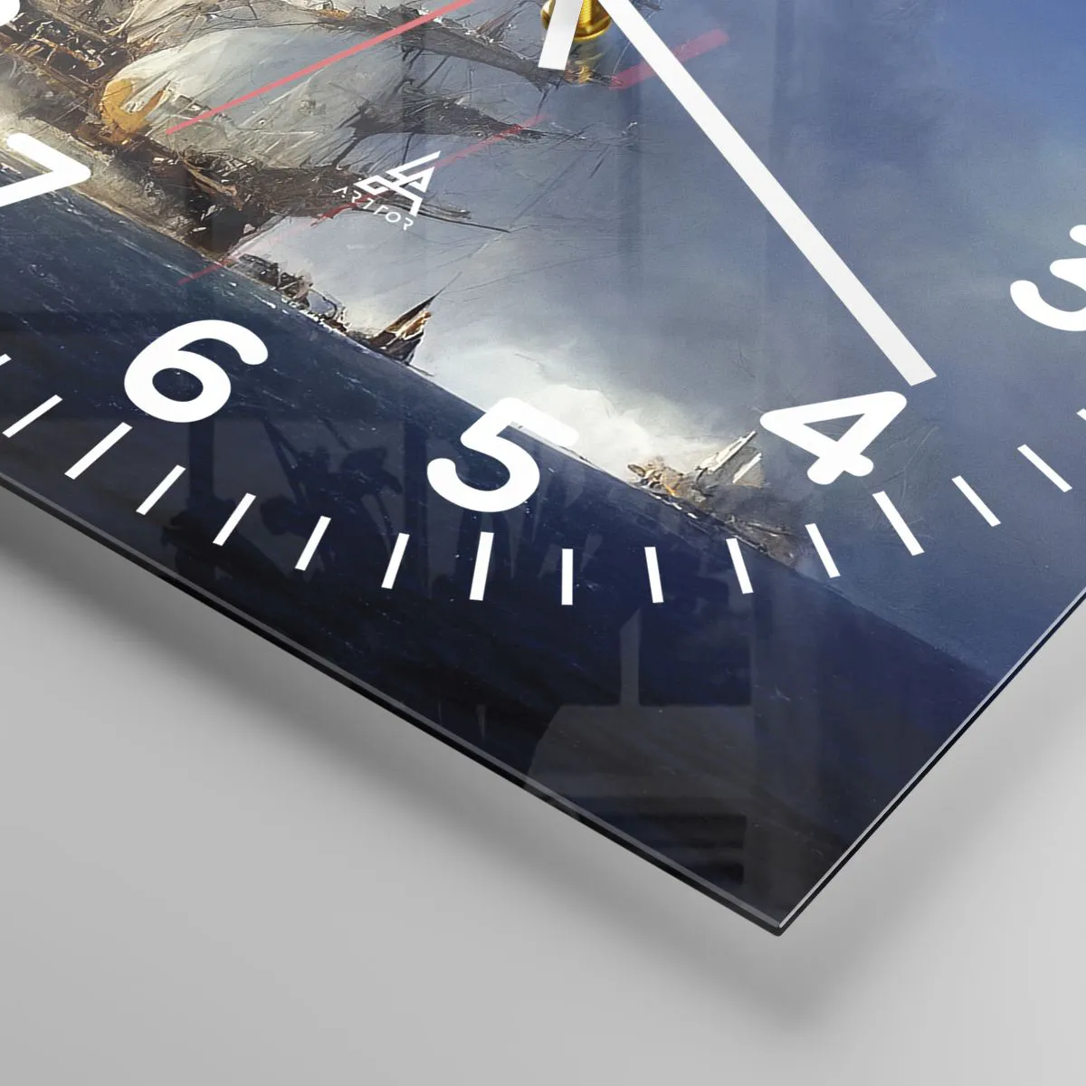 Wanduhr - Glasuhr - Der große Ruhm! - 40x40 cm