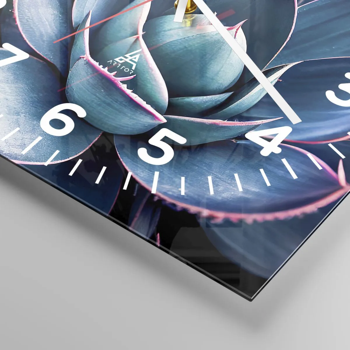 Relógio de parede - Relógio em vidro - Força vital - 40x40 cm