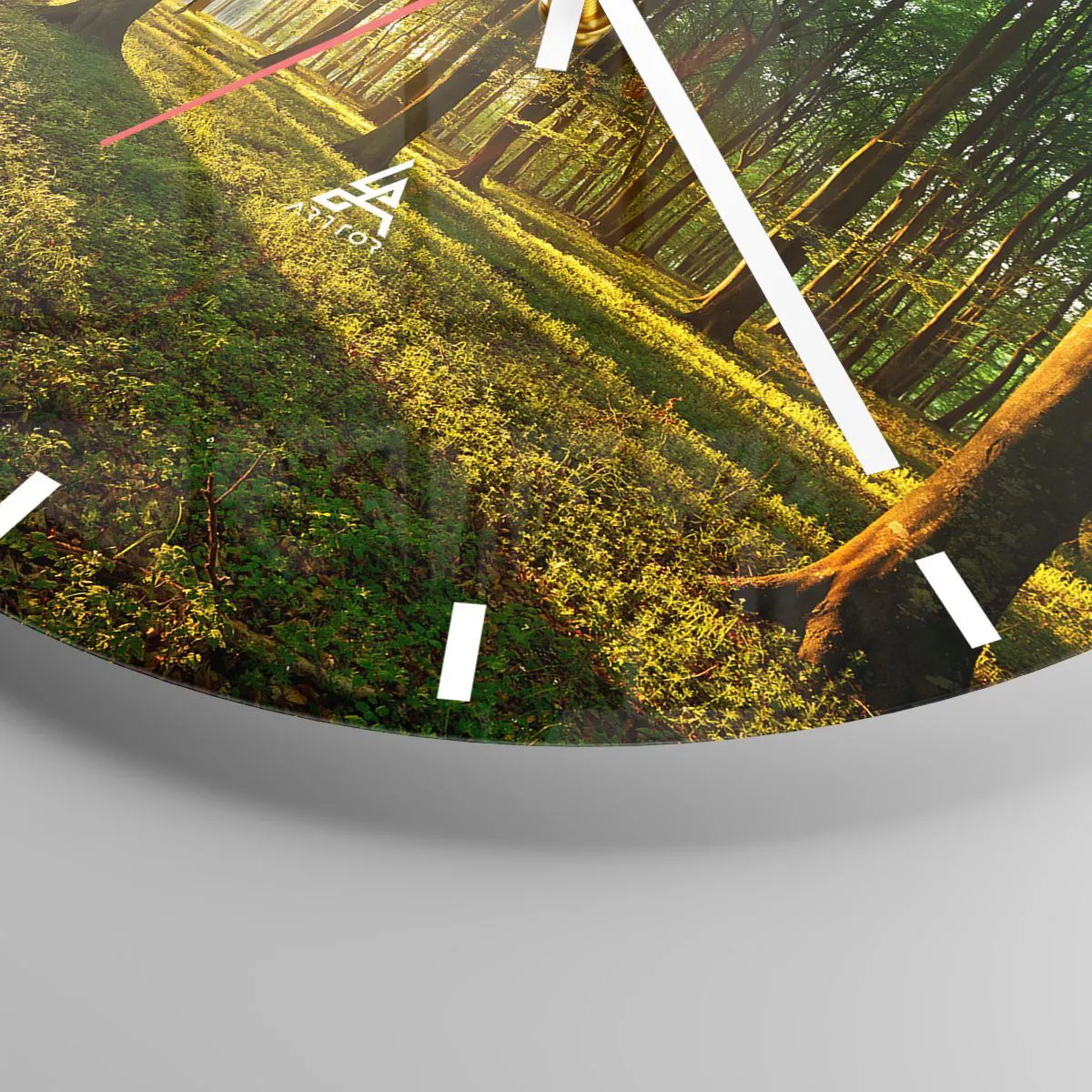 Wall clock - Clock on glass - Photography of All Springs - 40x40 cm