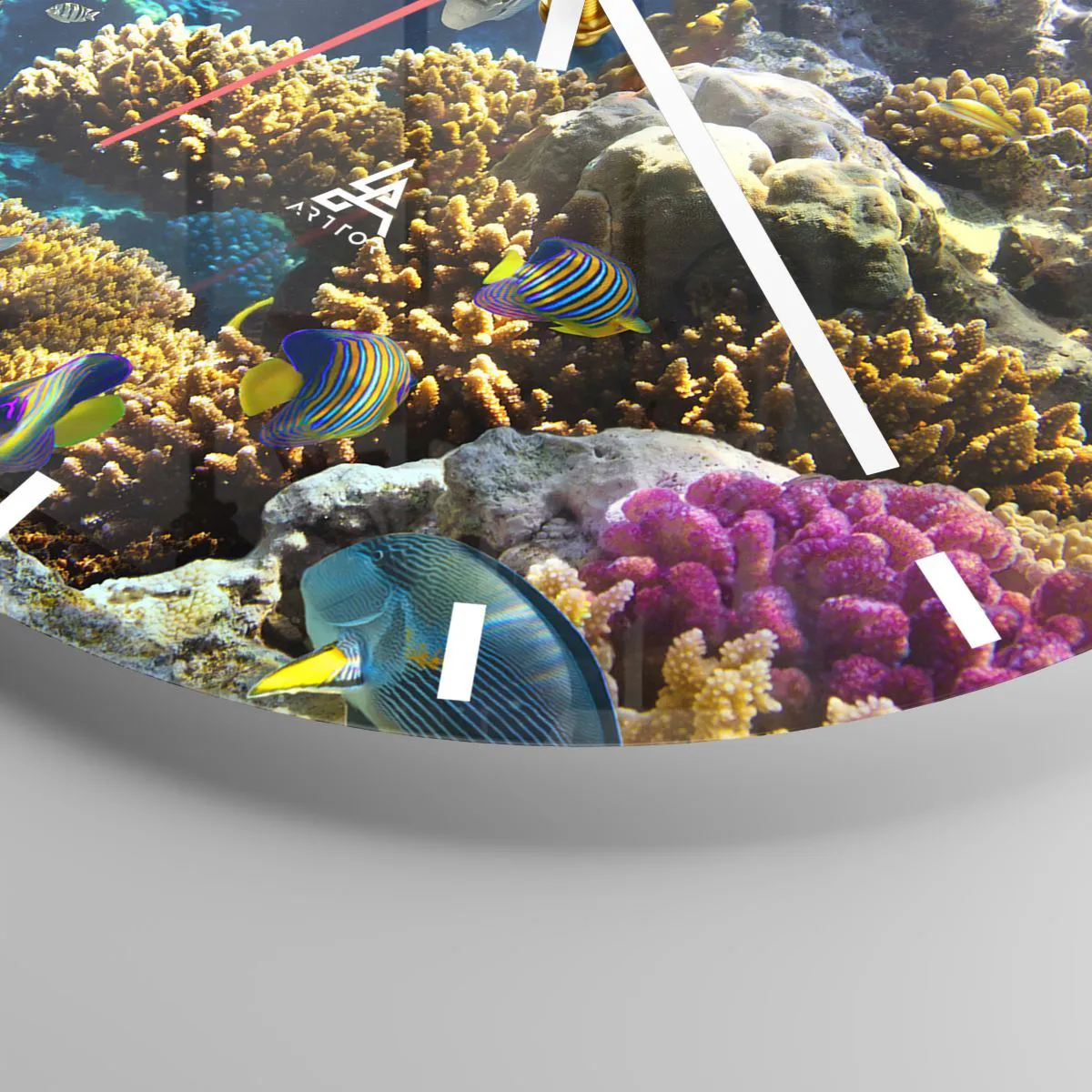 Relógio de parede - Relógio em vidro - Tráfego intenso no percurso de férias - 40x40 cm