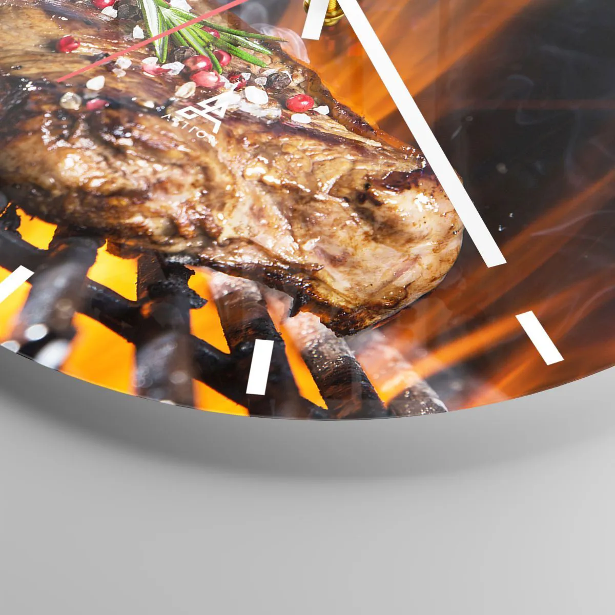 Wanduhr - Glasuhr - Saftig und duftend - 40x40 cm