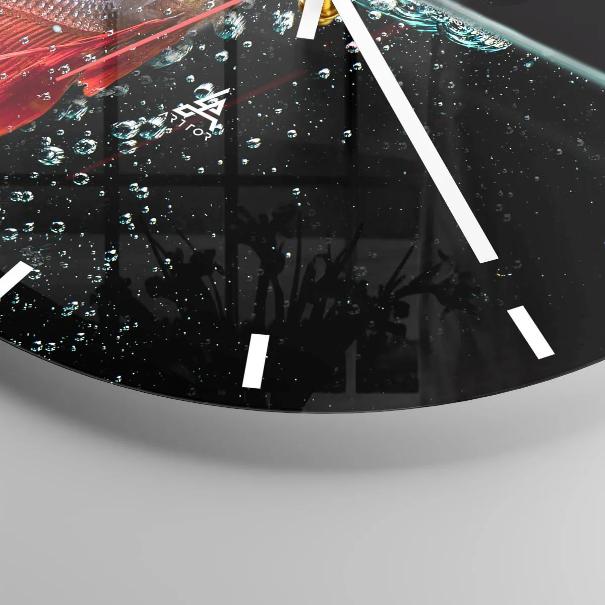 Wanduhr - Glasuhr - Du hast drei Wünsche - 40x40 cm