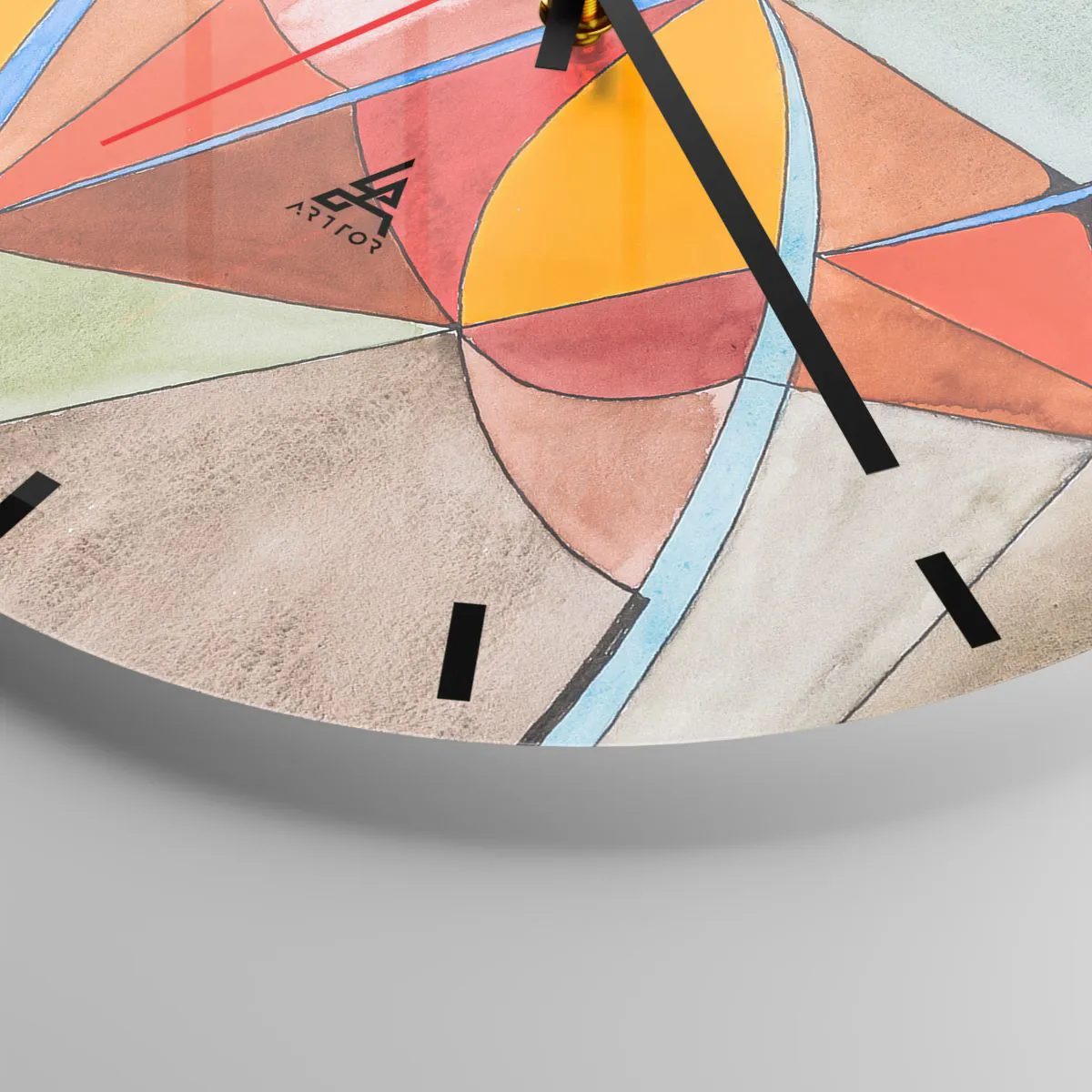 Wanduhr - Glasuhr - Das Karussell, das Traumkarussell - 40x40 cm