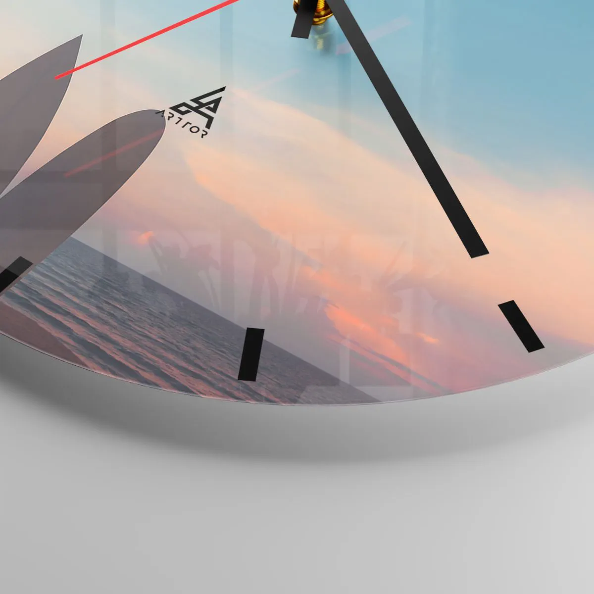 Wanduhr - Glasuhr - Morgen wird es auch lustig - 40x40 cm