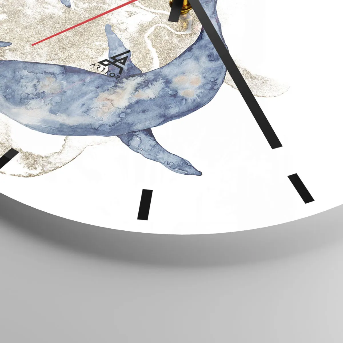 Wanduhr - Glasuhr - Freundschaft oder Liebe? - 40x40 cm