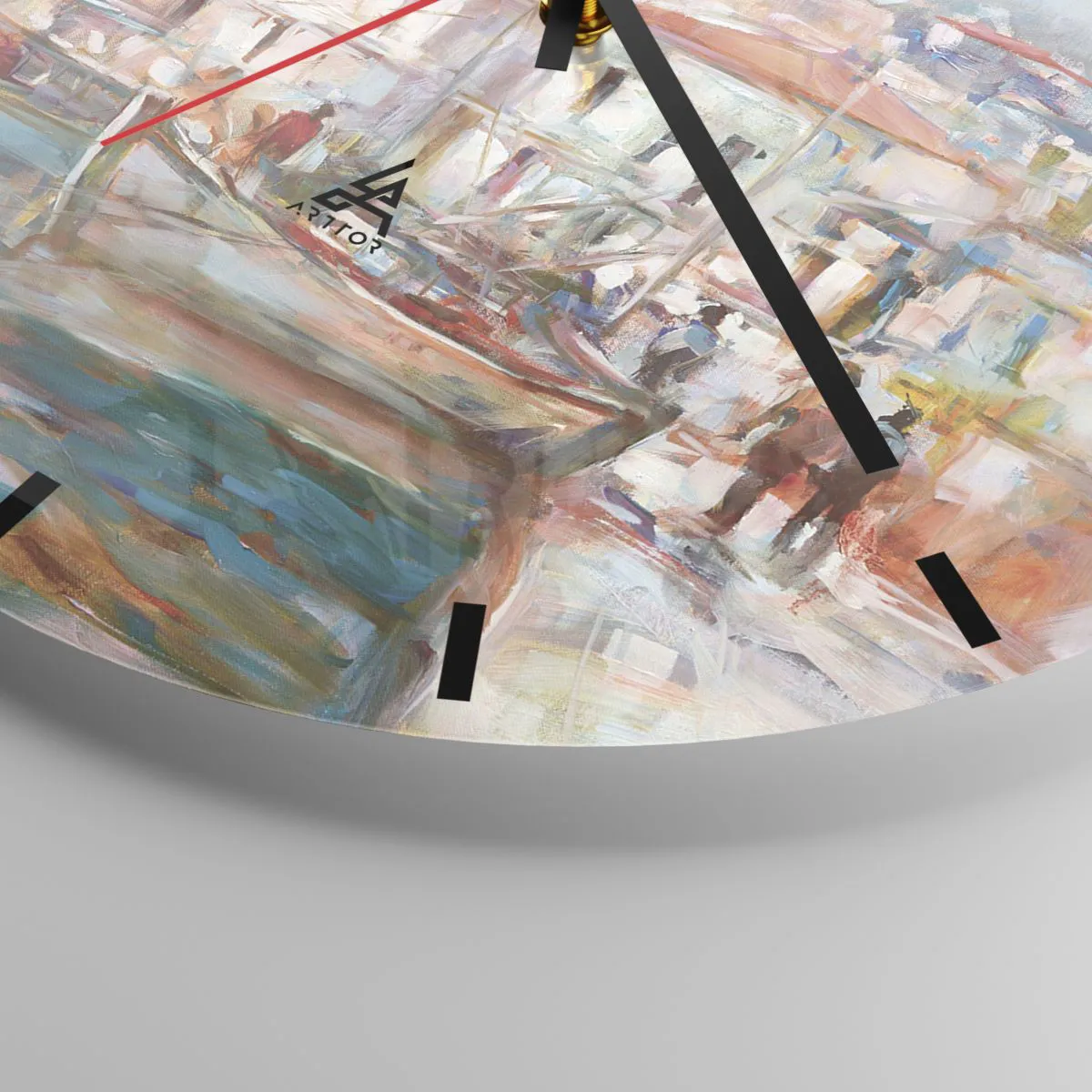 Wandklok - Klok - Pastel vakantie - 40x40 cm