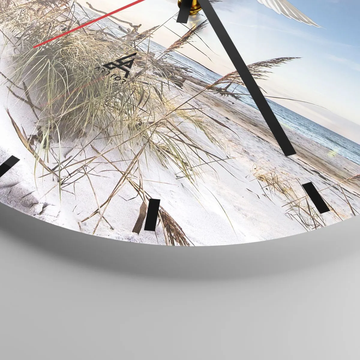 Wanduhr - Glasuhr - Wind vom Meer - 40x40 cm