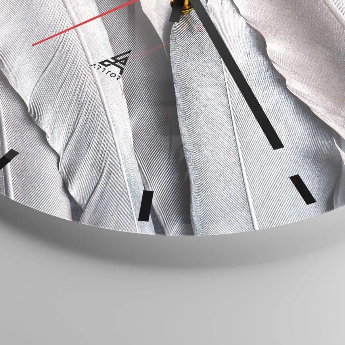 Ceas de perete - Ceas pe sticlă - Argintul roz - 40x40 cm