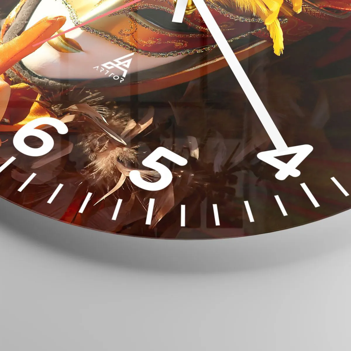 Ceas de perete - Ceas pe sticlă - Misterul face parte din joc - 40x40 cm