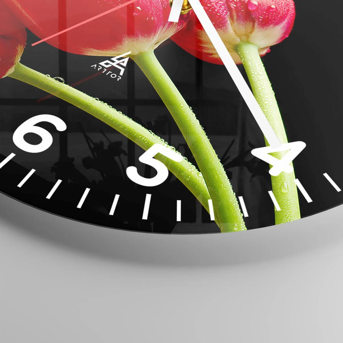 Ceas de perete - Ceas pe sticlă - Promisiunea unei iubiri pure - 30x30 cm