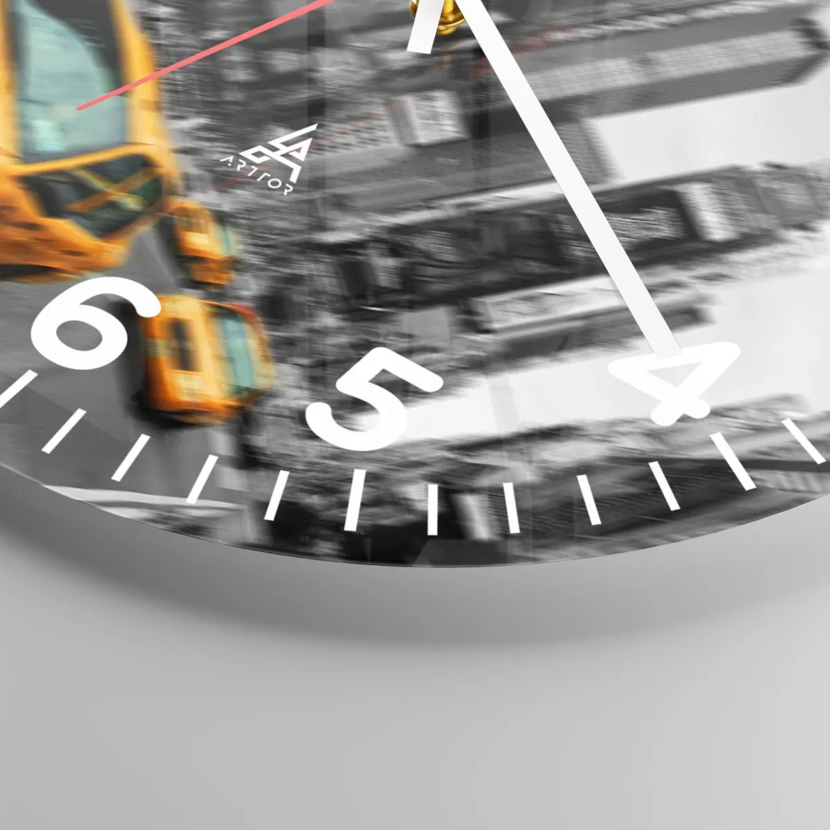 Relógio de parede - Relógio em vidro - Gotas de sol em Nova Iorque - 40x40 cm