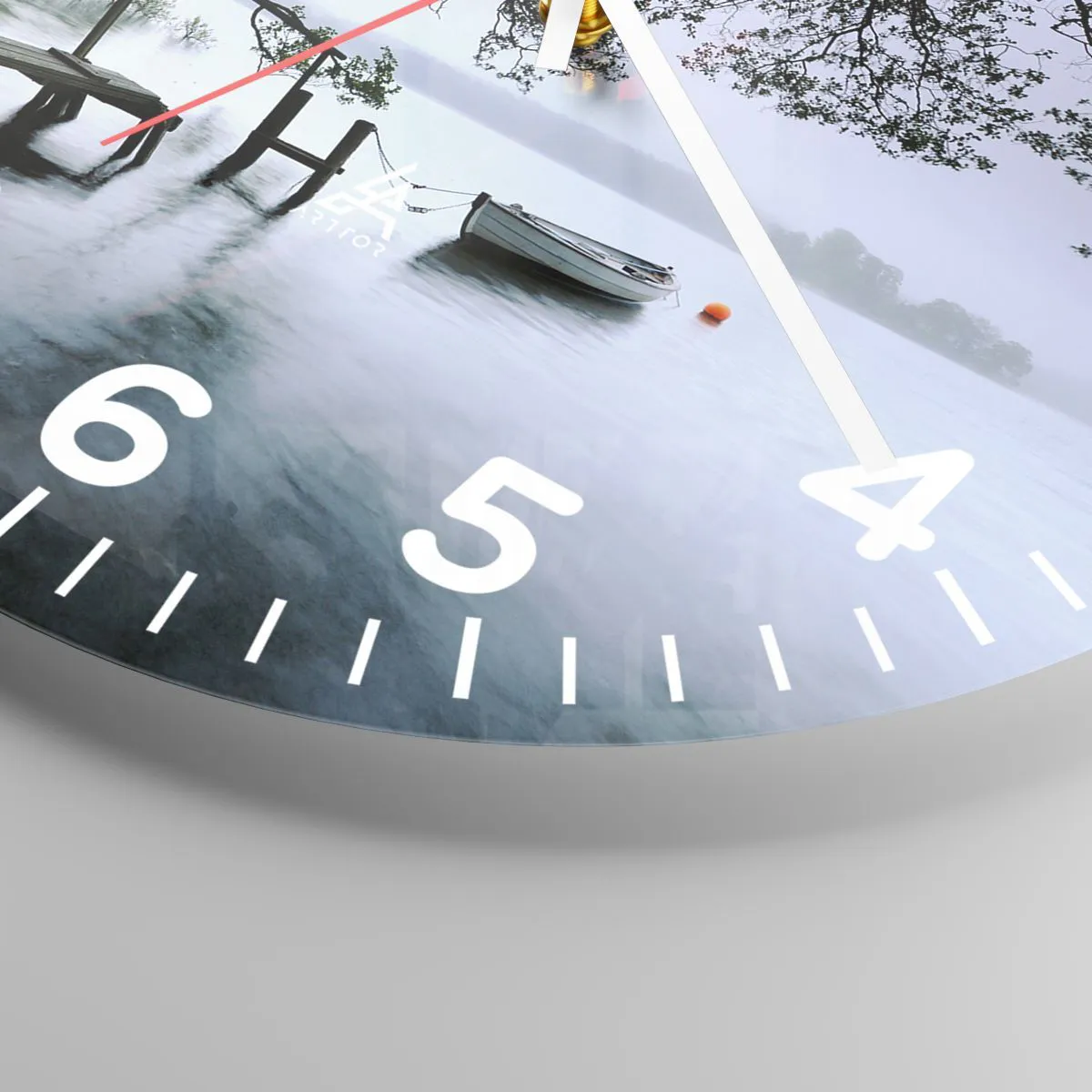 Wall clock - Clock on glass - You Are Resting Now - 40x40 cm