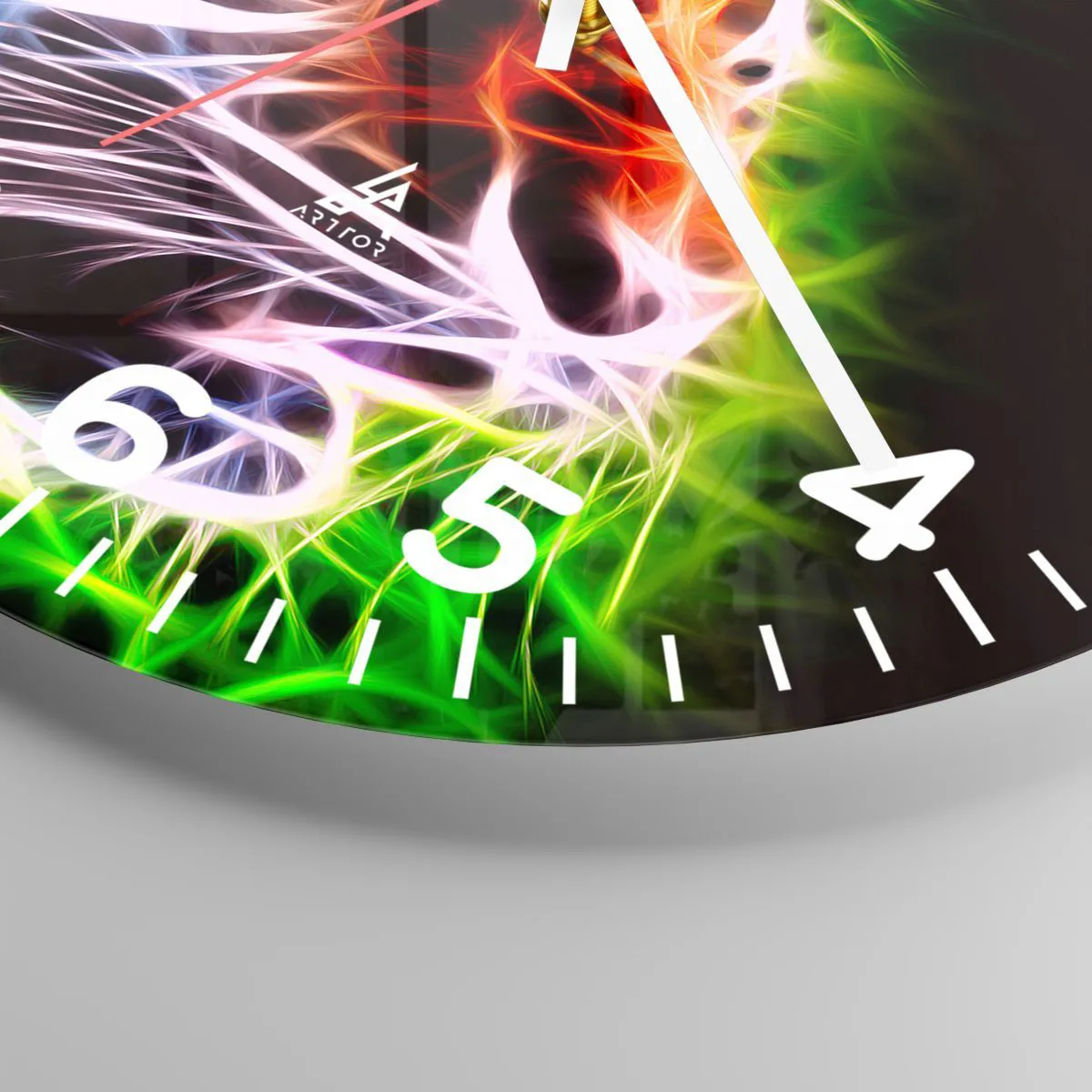 Wall clock - Clock on glass - Menacing Weather - 40x40 cm