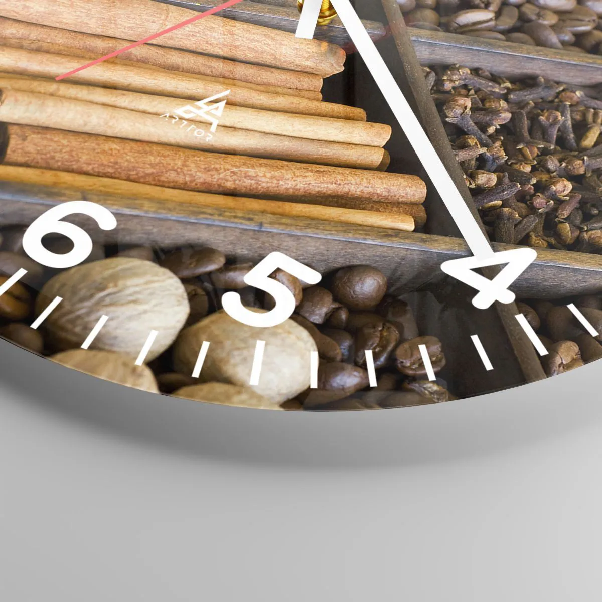 Horloge murale - Pendule murale - Trésor d'arômes - 30x30 cm