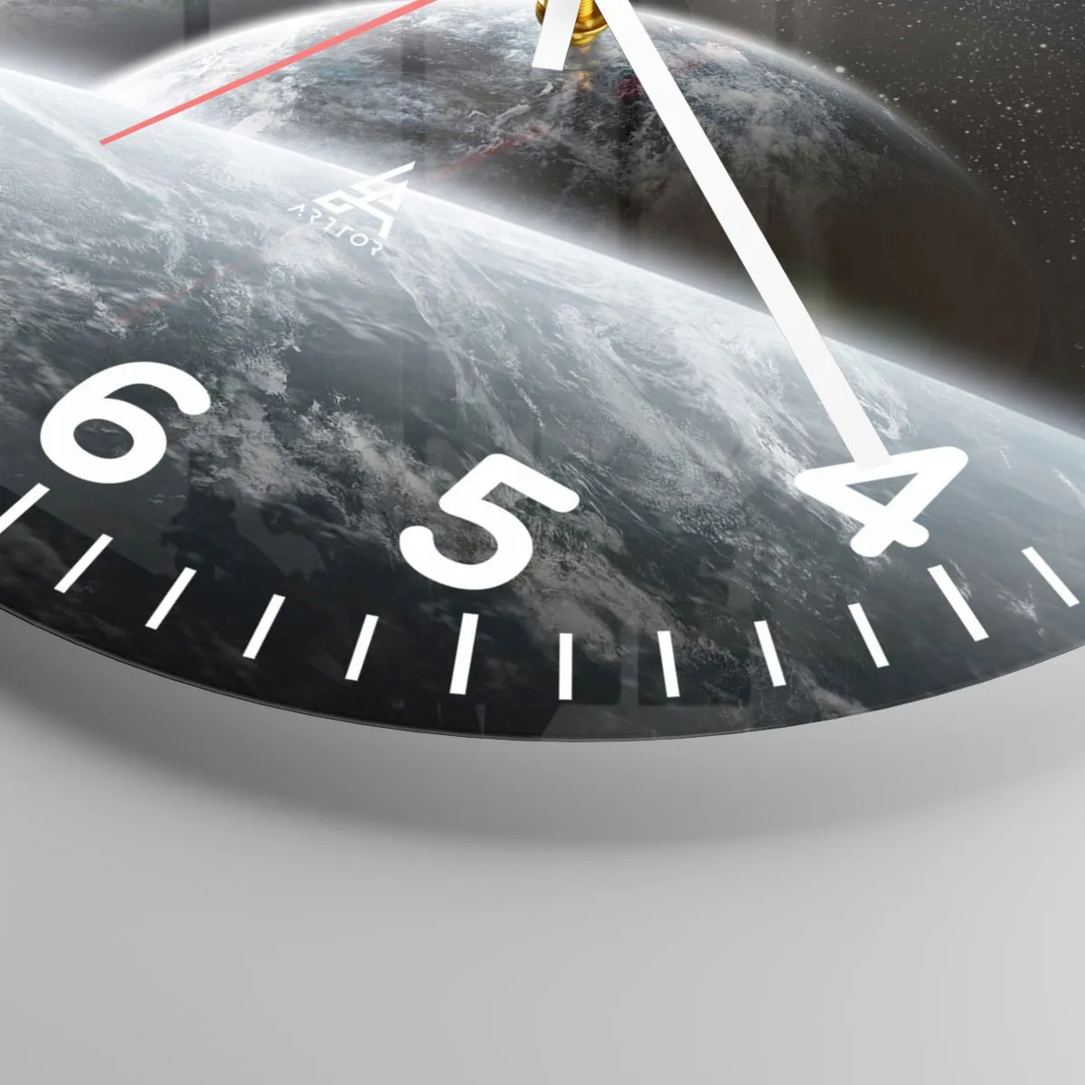 Wanduhr - Glasuhr - Kosmische Musik der Sphären - 40x40 cm