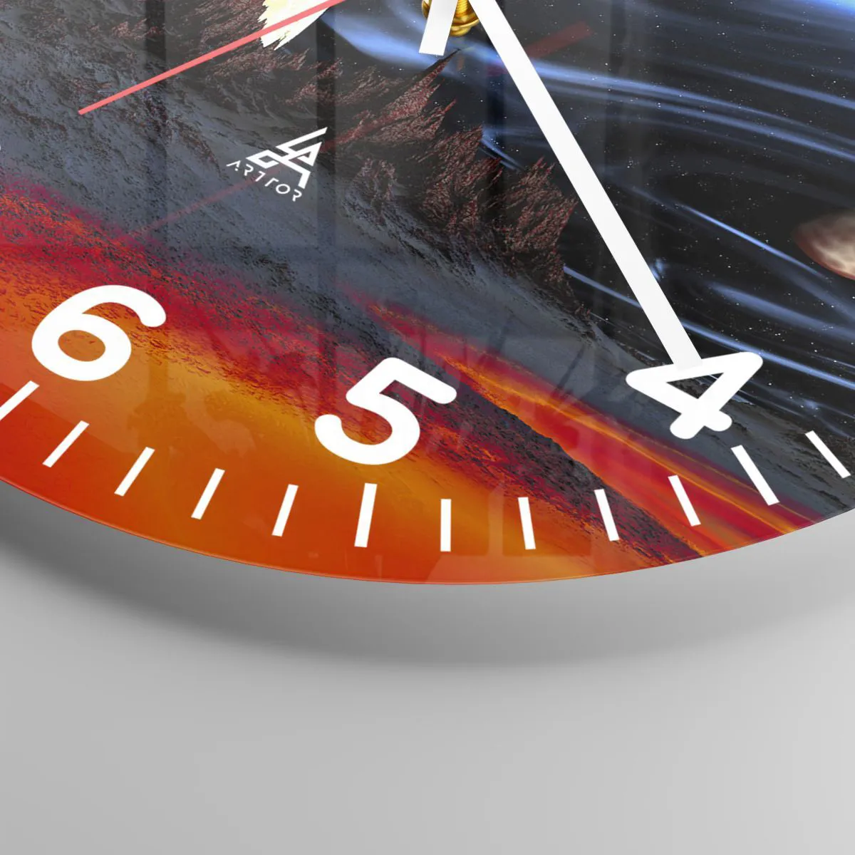 Relógio de parede - Relógio em vidro - Mundo desconhecido - 30x30 cm