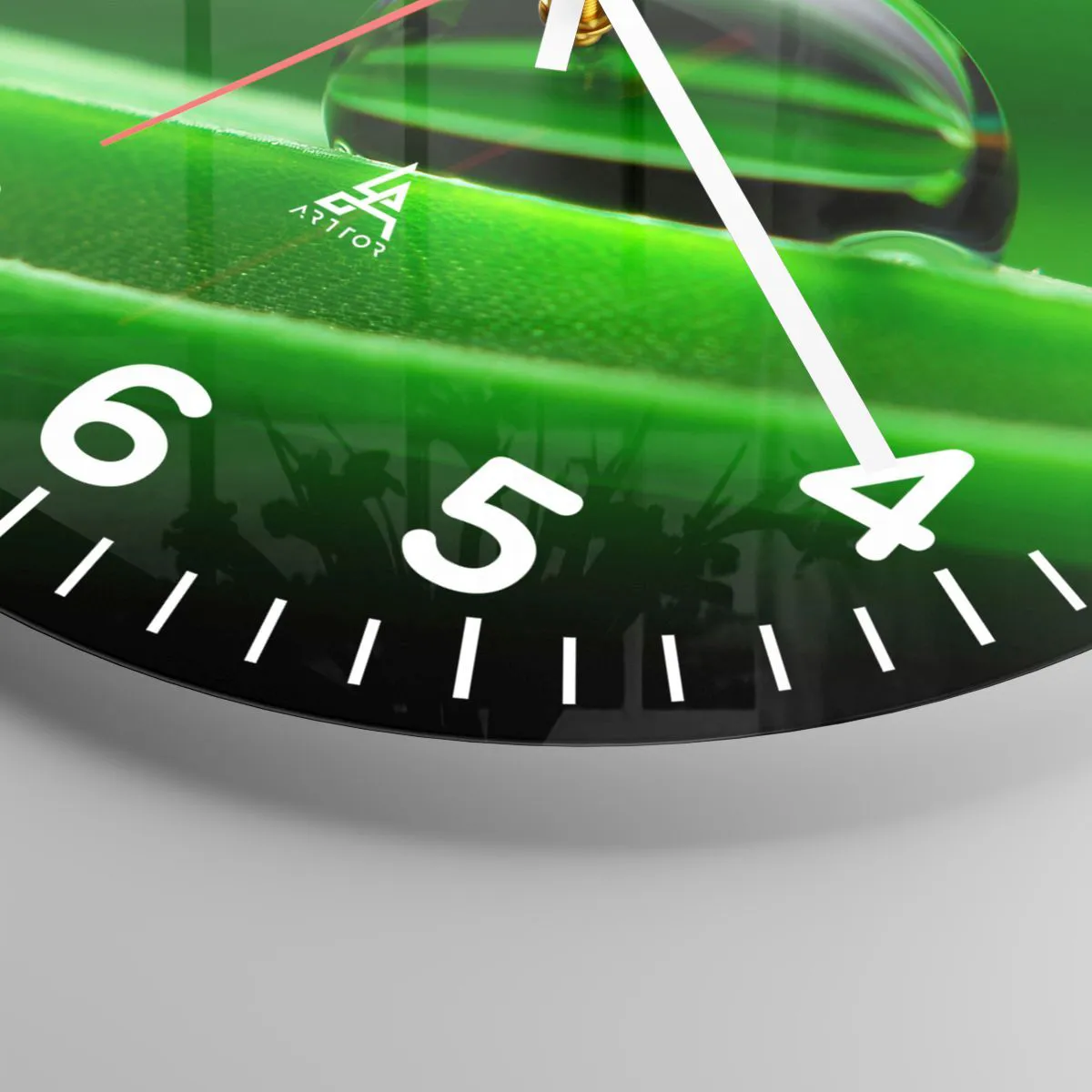 Wall clock - Clock on glass - Life from a Close-Up - 30x30 cm