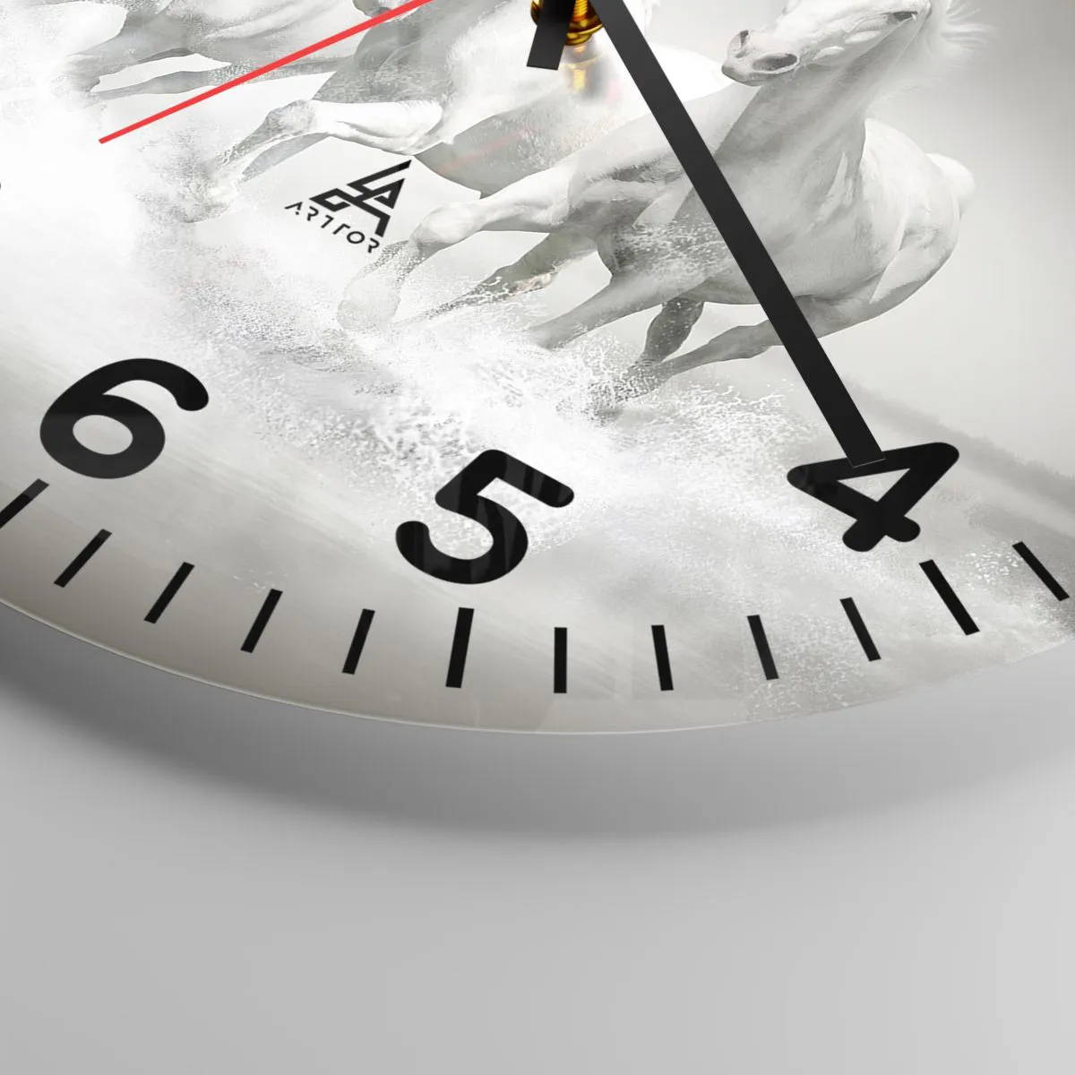 Wanduhr - Glasuhr - Weißer Wahnsinn - 30x30 cm