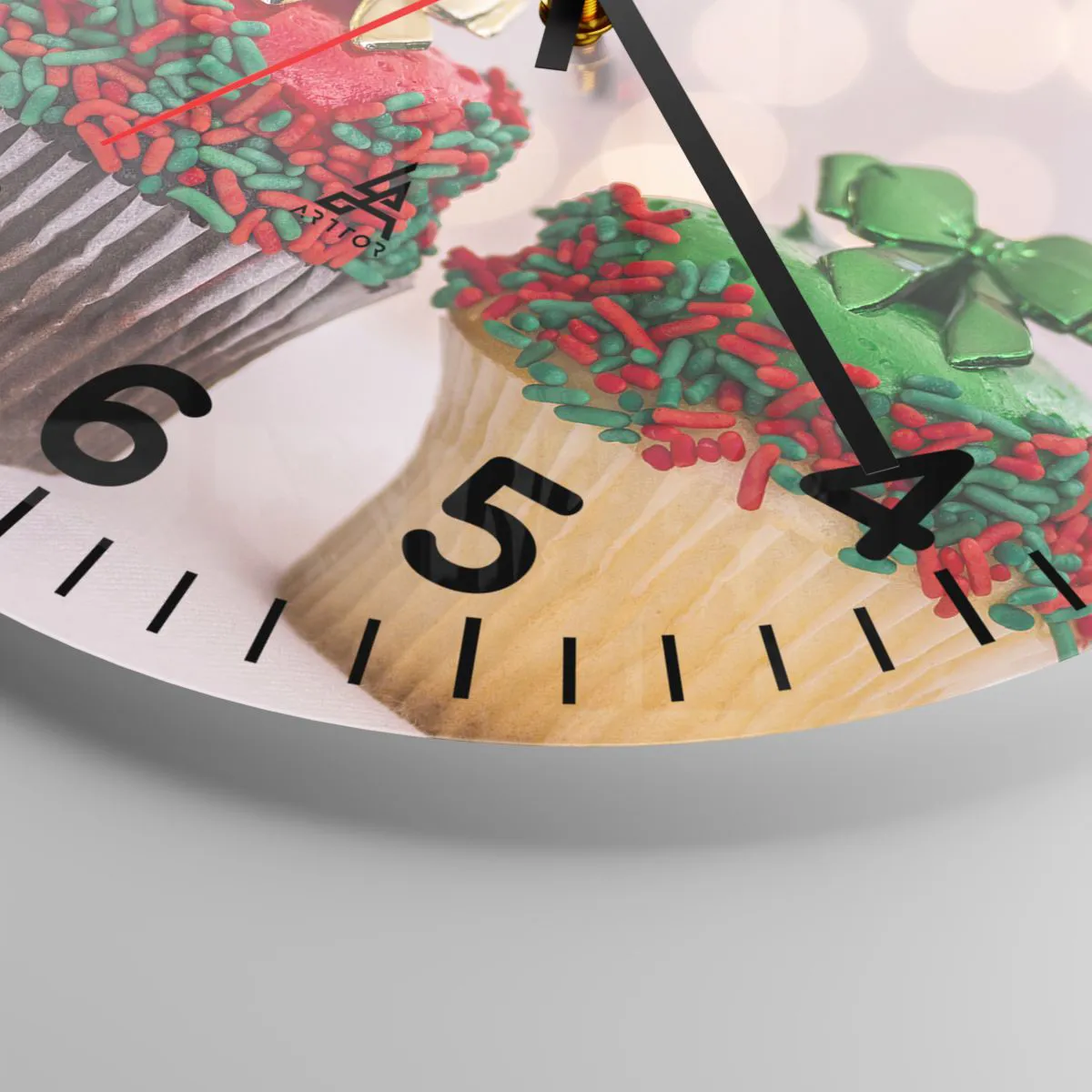 Zegar ścienny - Słodyczy po kokardę - 30x30 cm