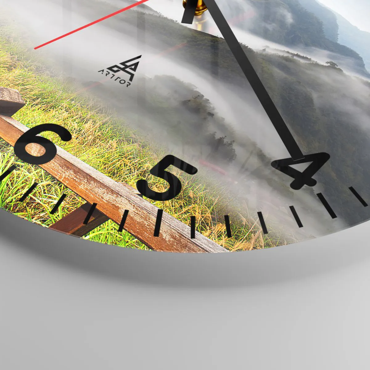 Vægur, Uret - Vævet mod blænding og tåge - 30x30 cm