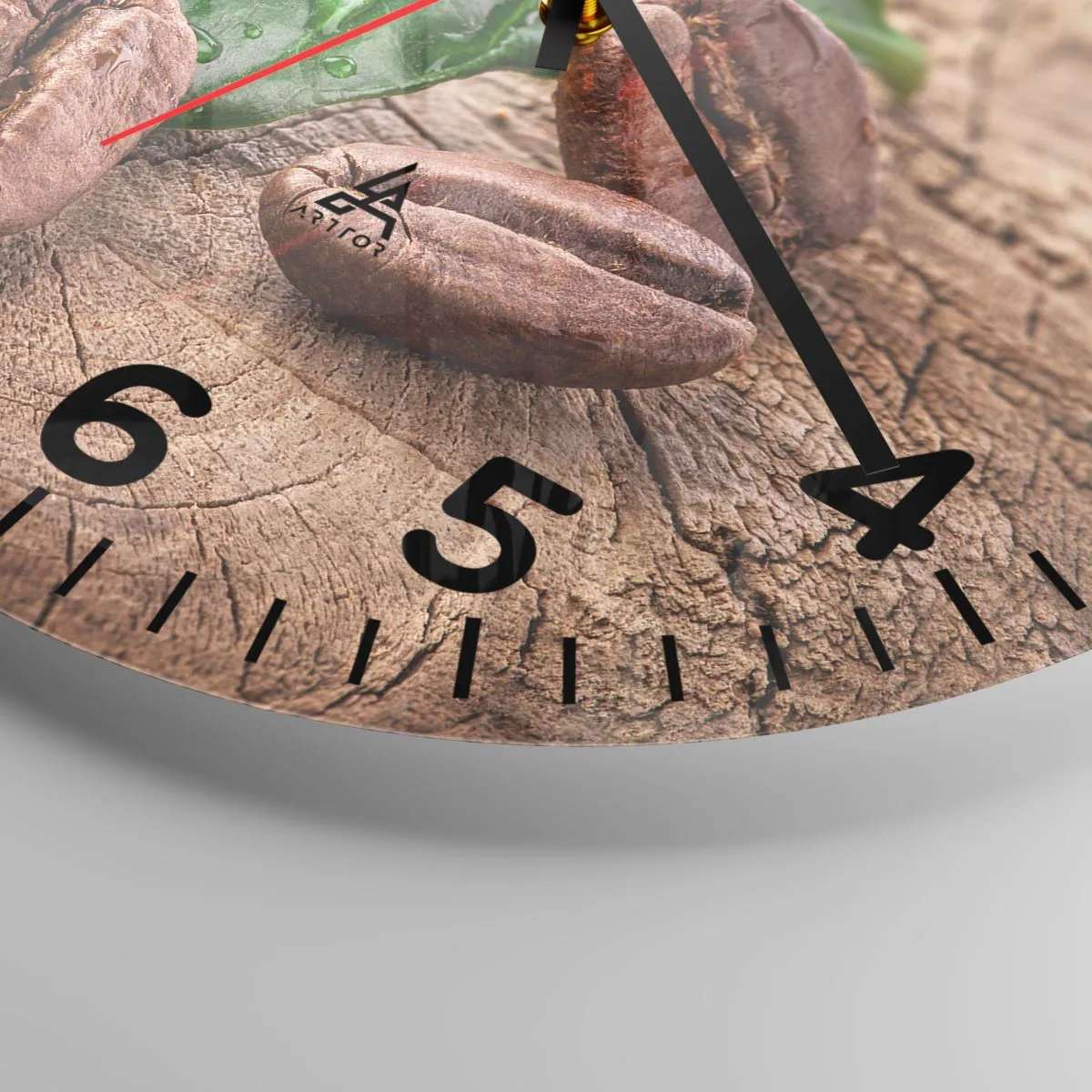 Reloj de pared - Reloj de vidrio - El auténtico y negro - 30x30 cm