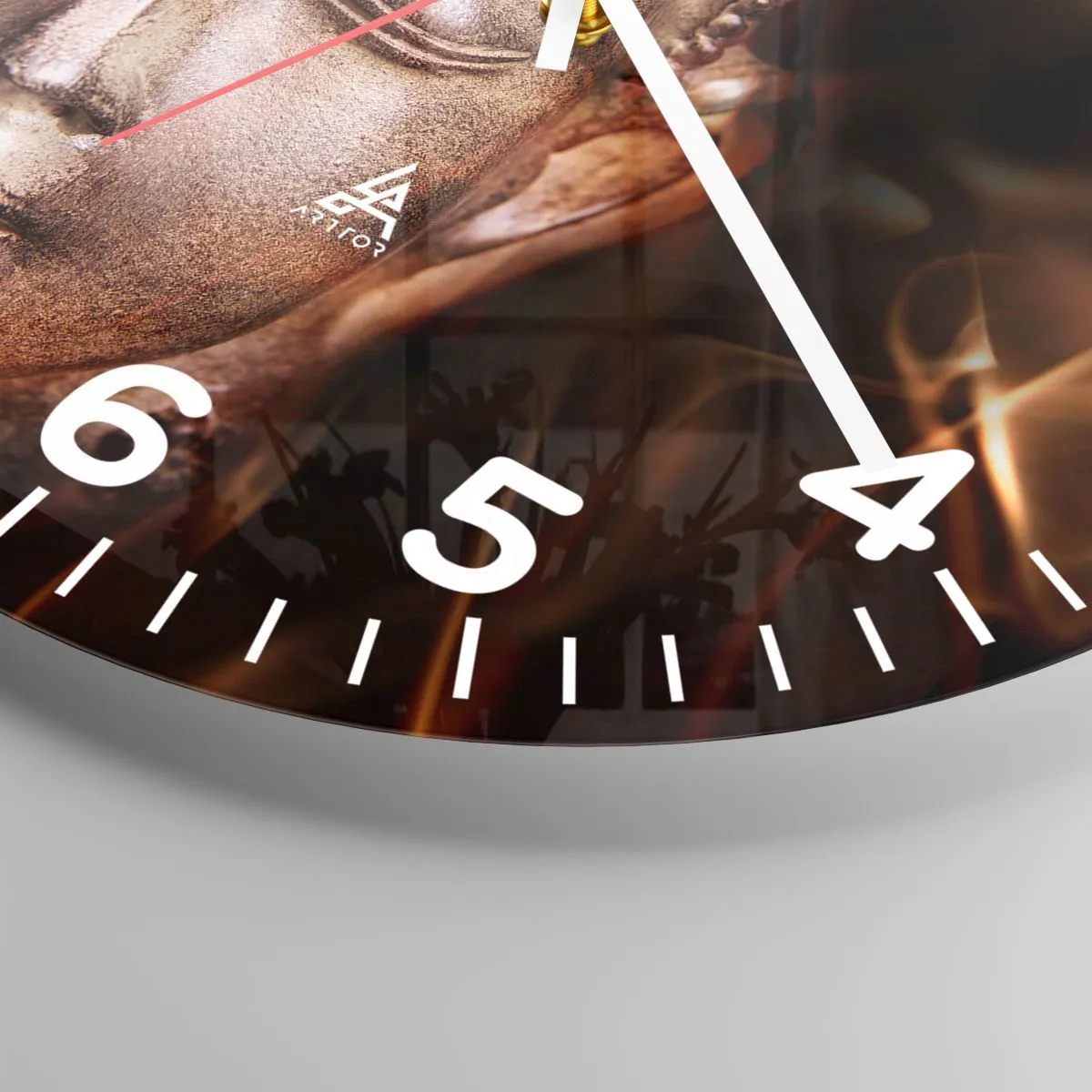 Relógio de parede - Relógio em vidro - Só existe o aqui e agora - 30x30 cm