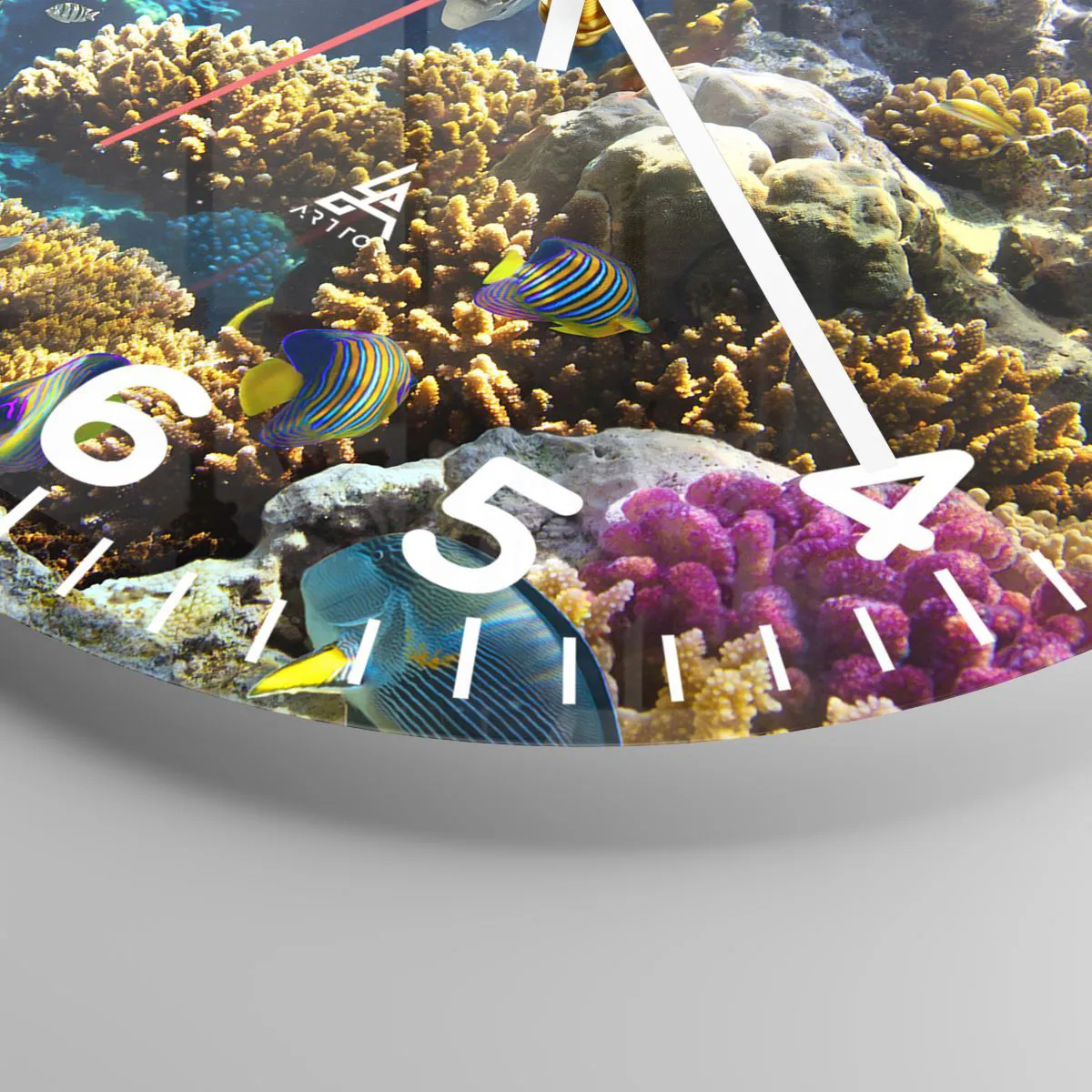 Ceas de perete - Ceas pe sticlă - Trafic intens pe traseul de vacanță - 30x30 cm